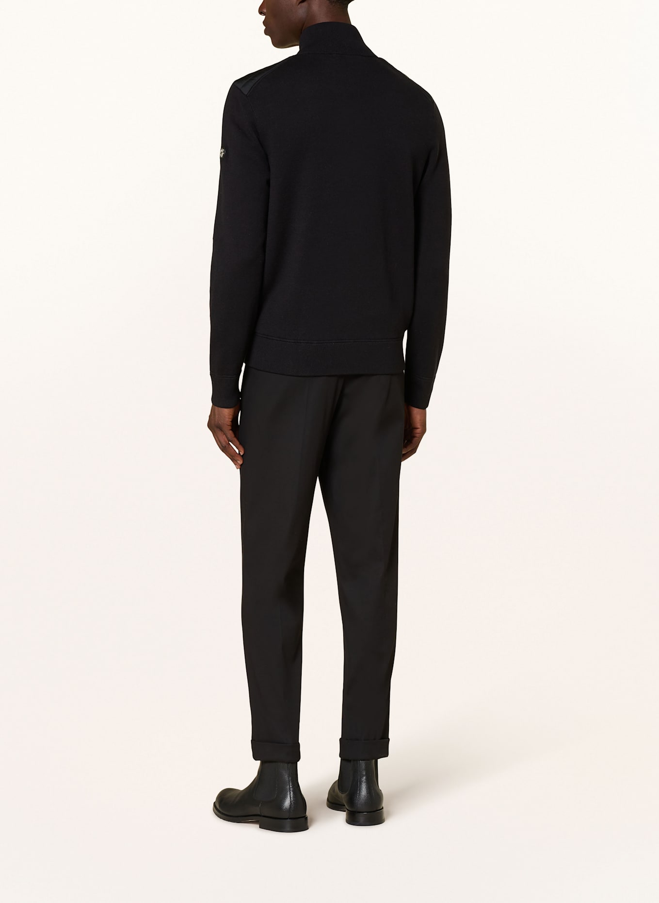 BOSS Steppjacke H-HERNESTO im Materialmix: SCHWARZ