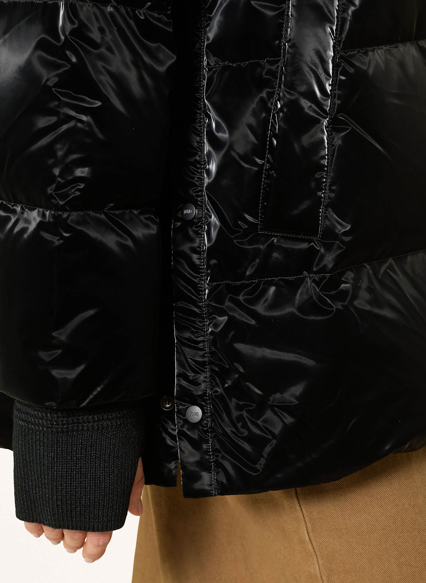 DUNO Daunenjacke GLOSSY GAVIA: SCHWARZ