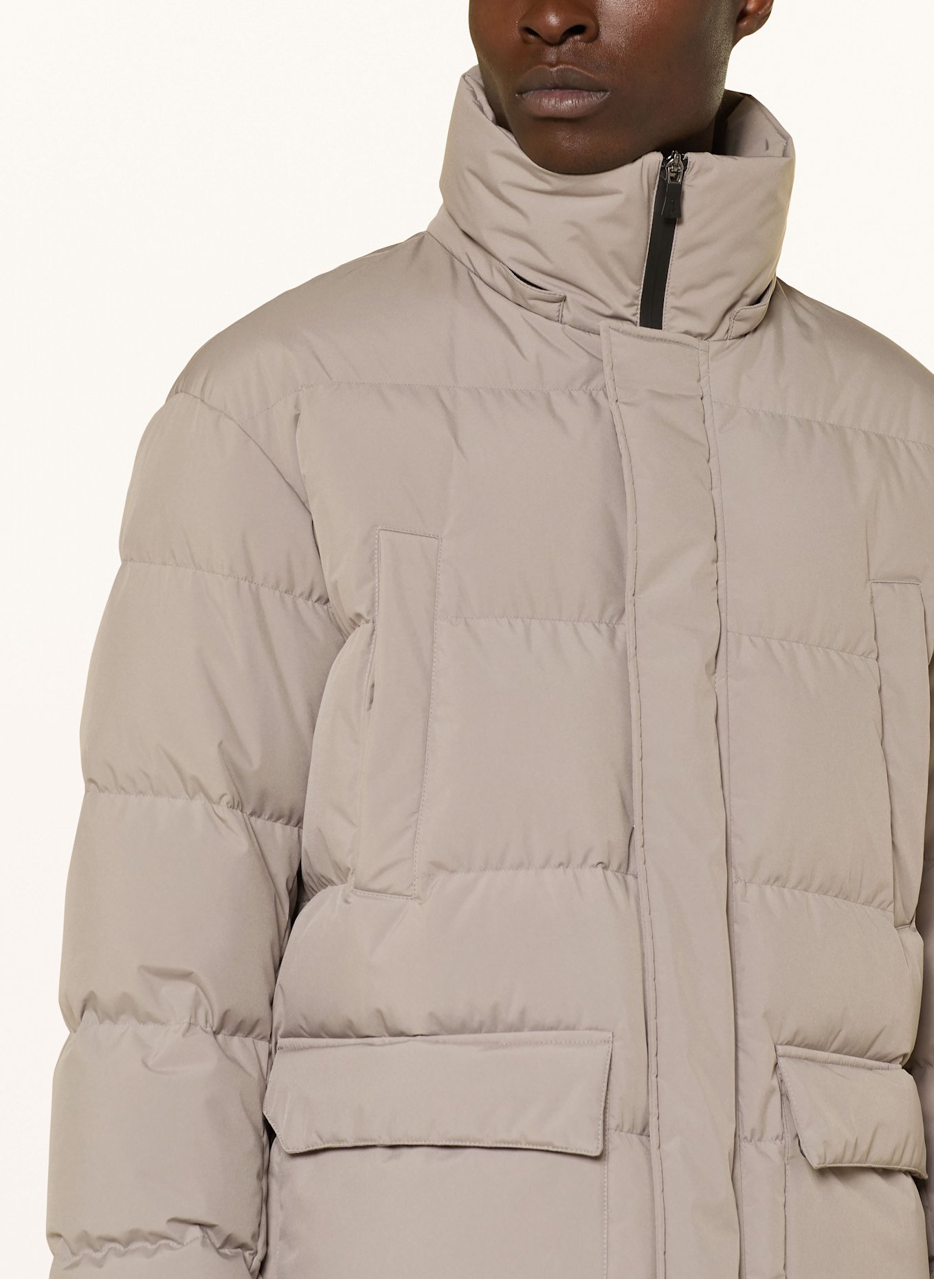 HERNO Daunenparka mit abnehmbarer Kapuze: GRAU