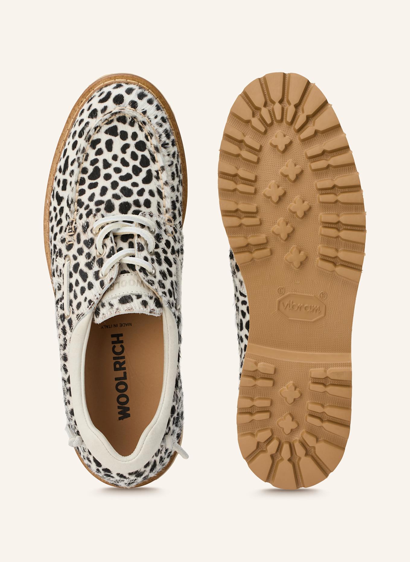 WOOLRICH Bootsschuhe: WEISS / SCHWARZ / COGNAC