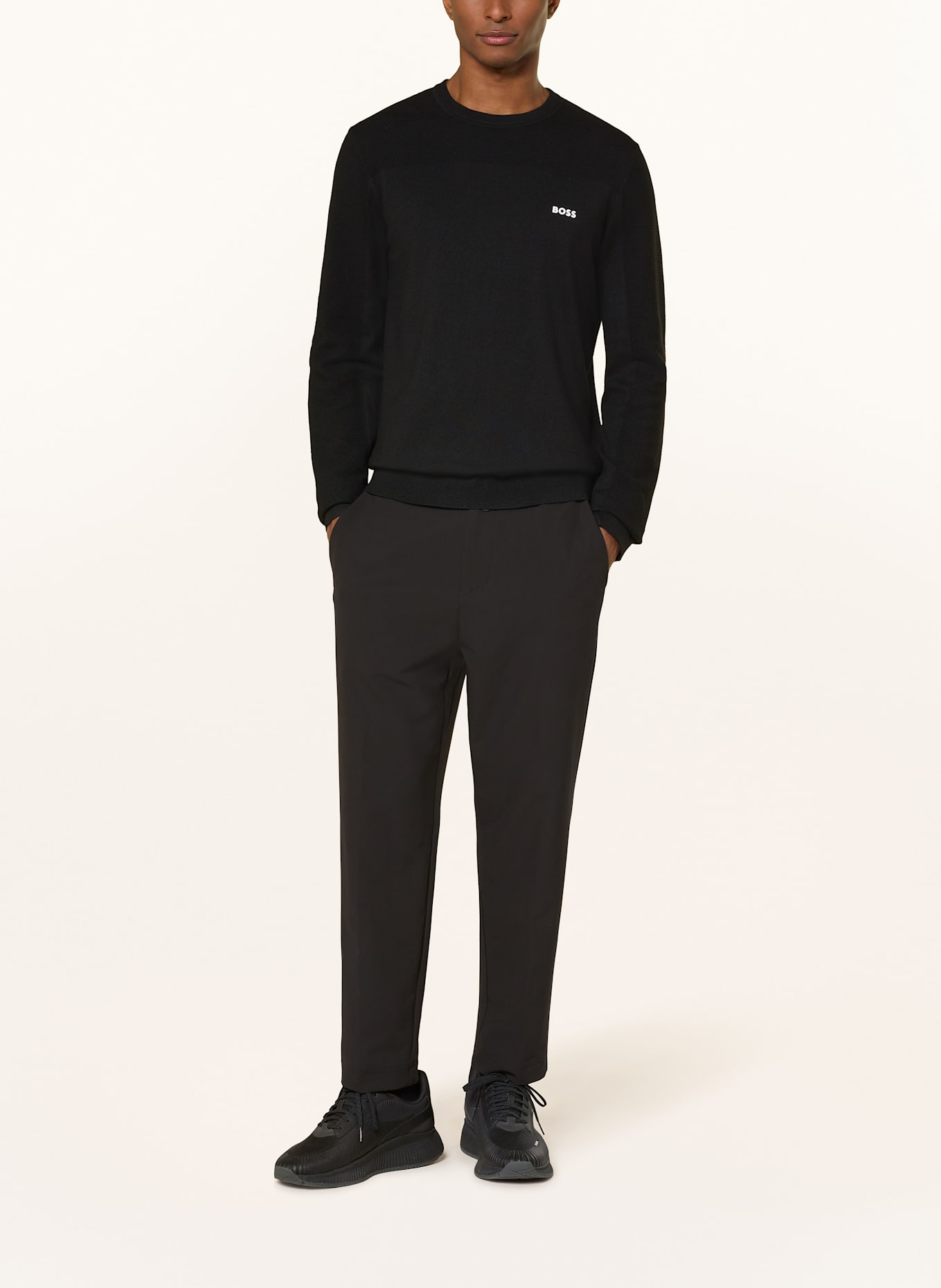 BOSS Pullover MOMENTUM-X: SCHWARZ