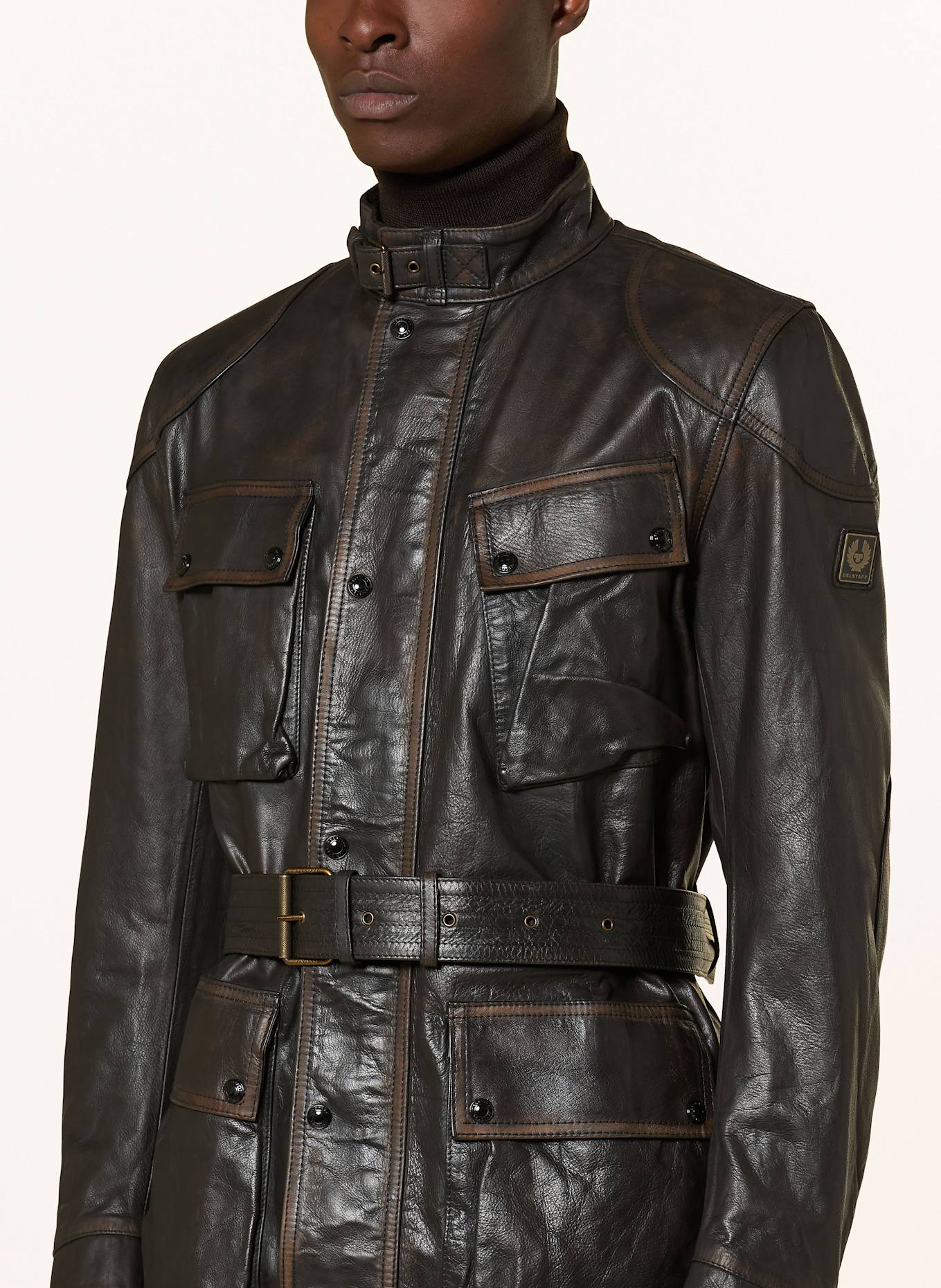 BELSTAFF Lederjacke LEGACY TRIALMASTER: DUNKELBRAUN