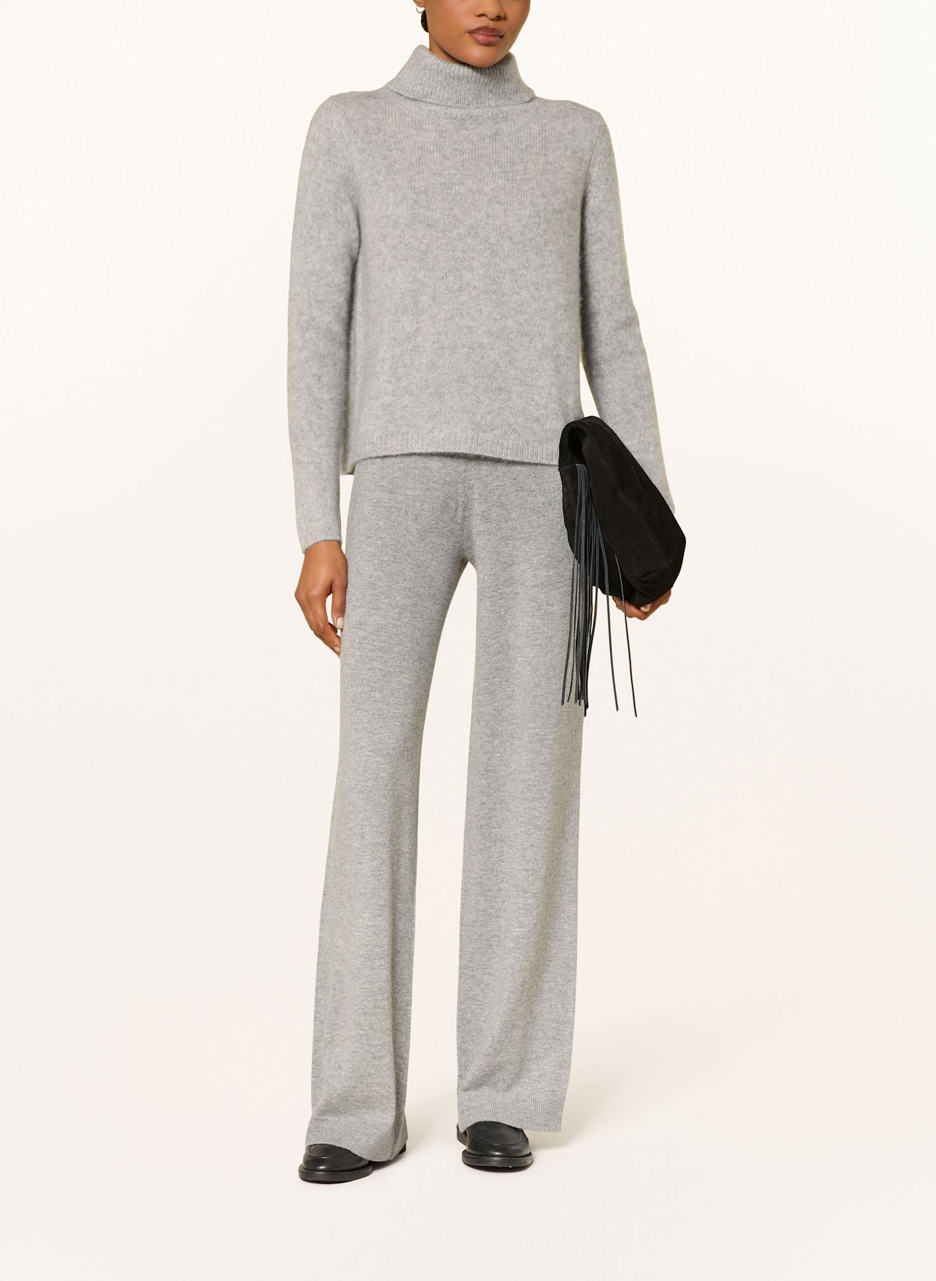 ALLUDE Rollkragenpullover aus Cashmere: HELLGRAU