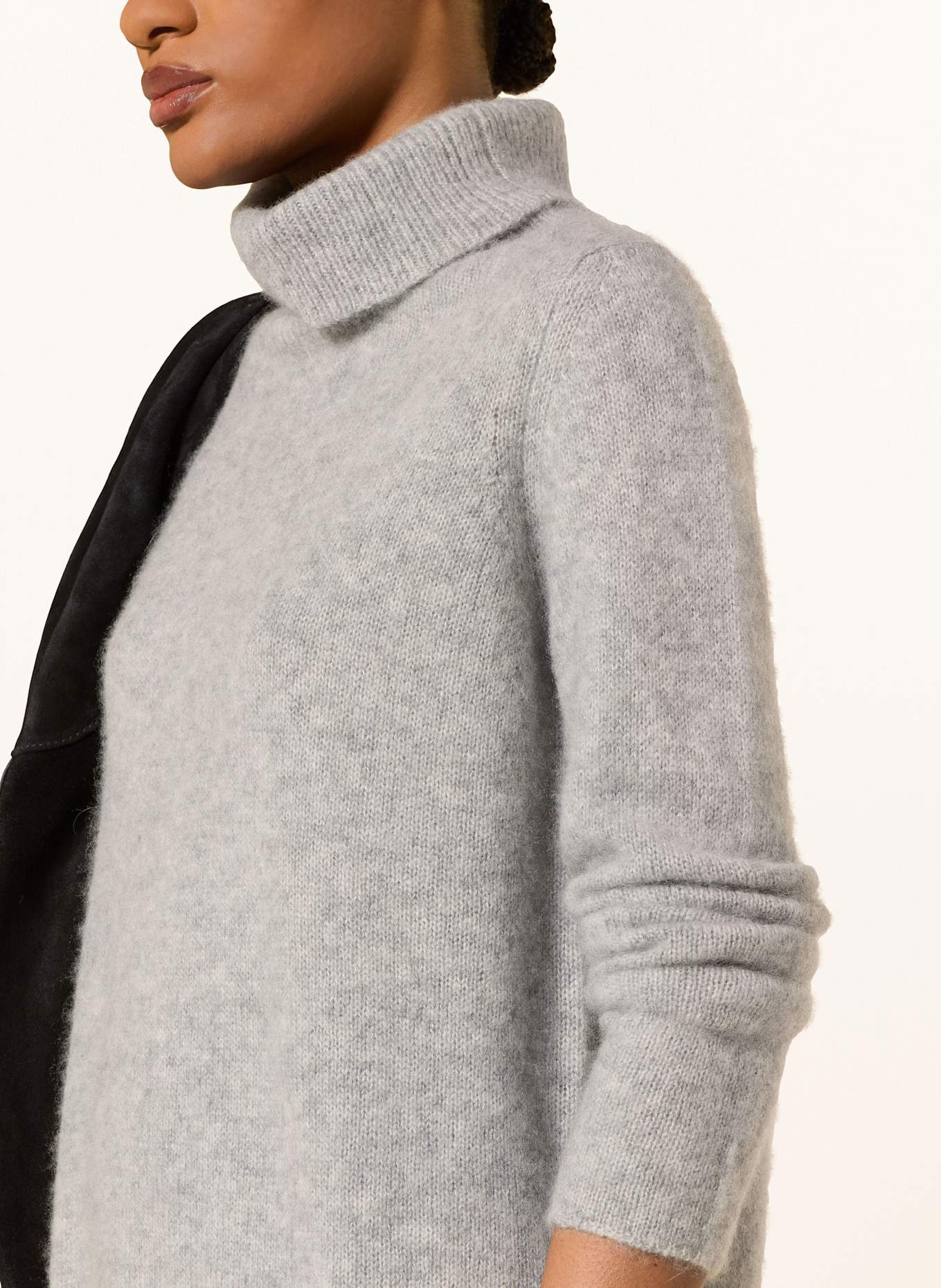 ALLUDE Rollkragenpullover aus Cashmere: HELLGRAU