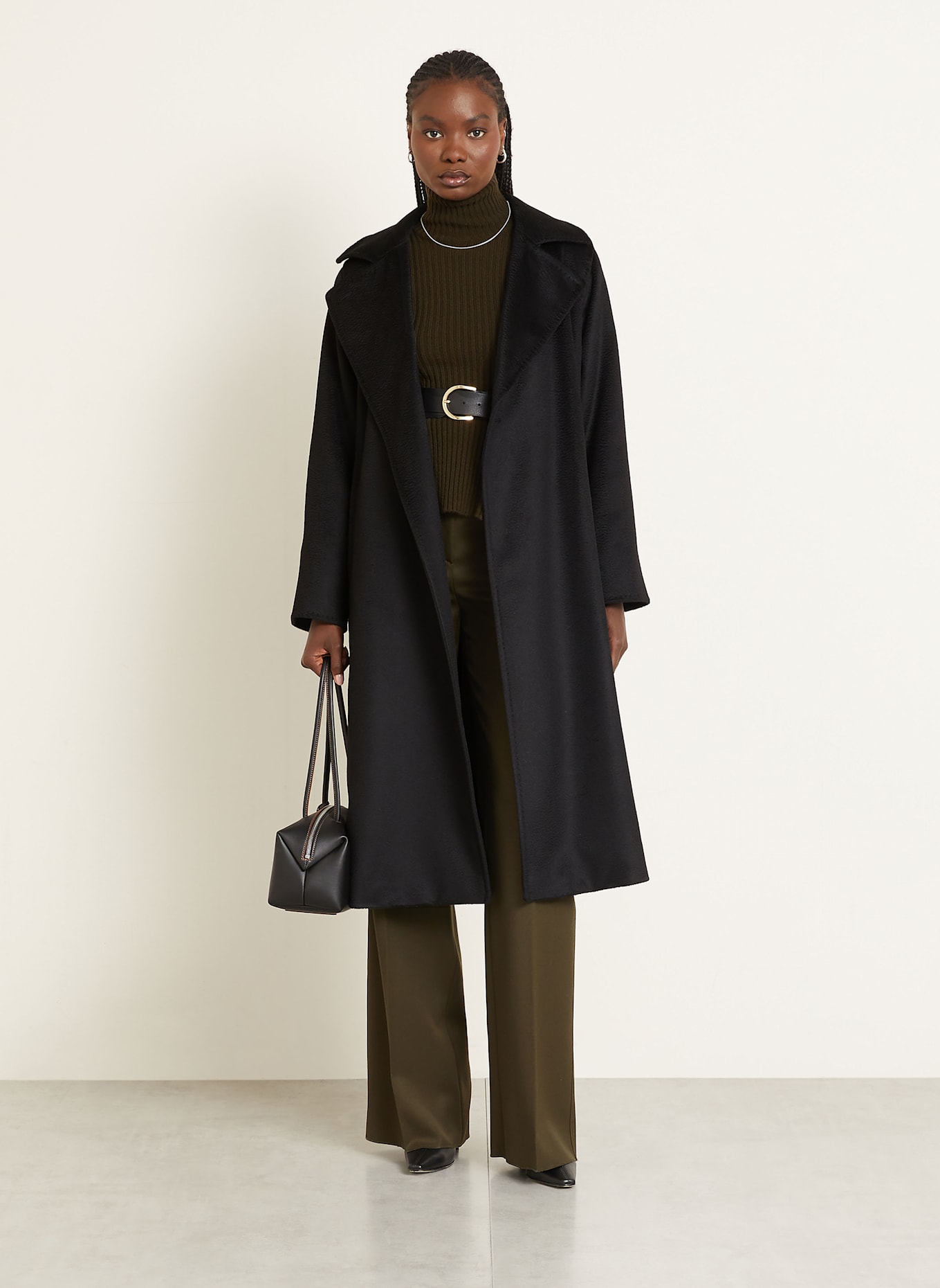 Max Mara Kamelhaar-Mantel MANUELA: SCHWARZ