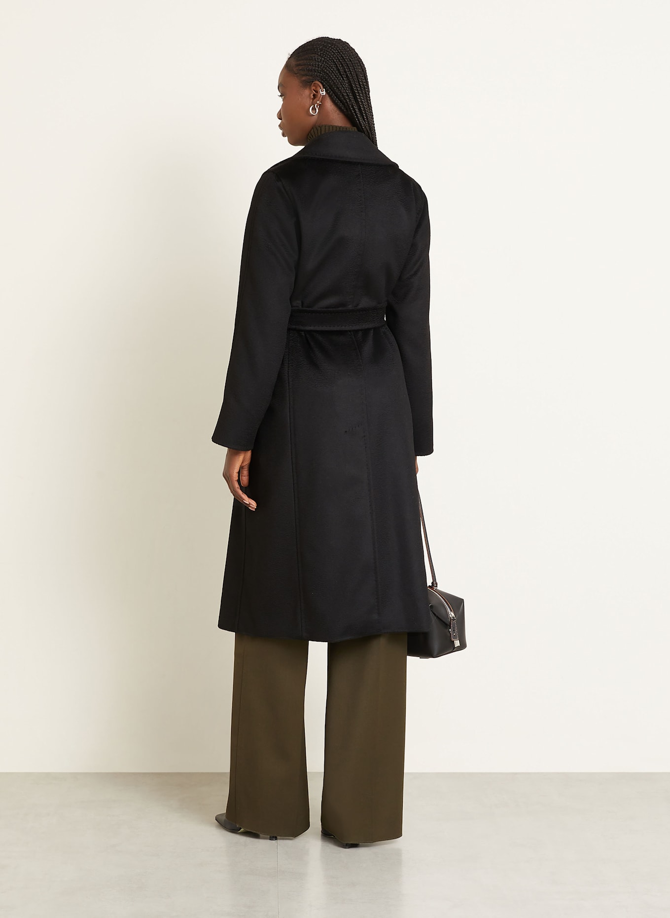 Max Mara Kamelhaar-Mantel MANUELA: SCHWARZ