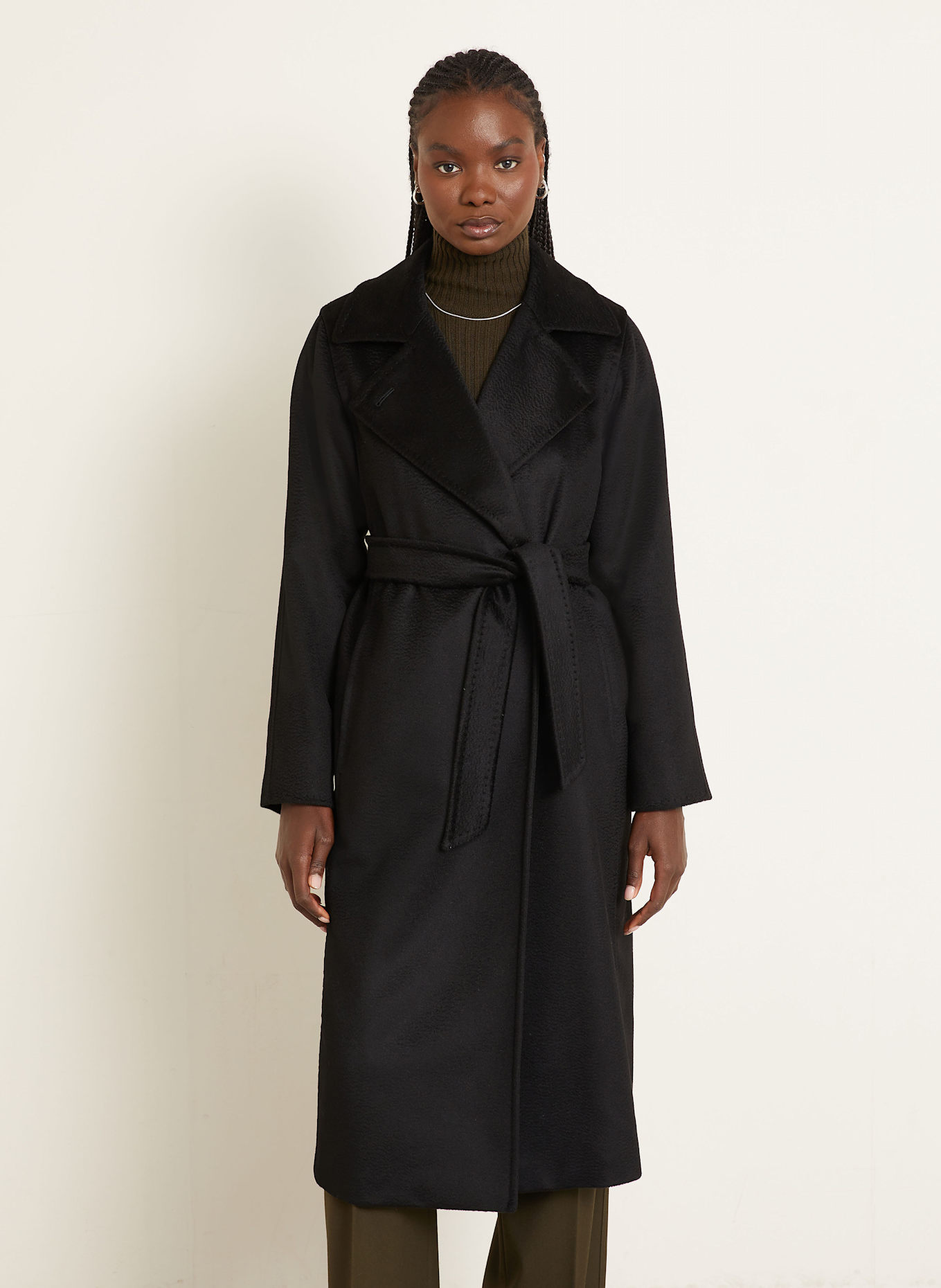 Max Mara Kamelhaar-Mantel MANUELA: SCHWARZ