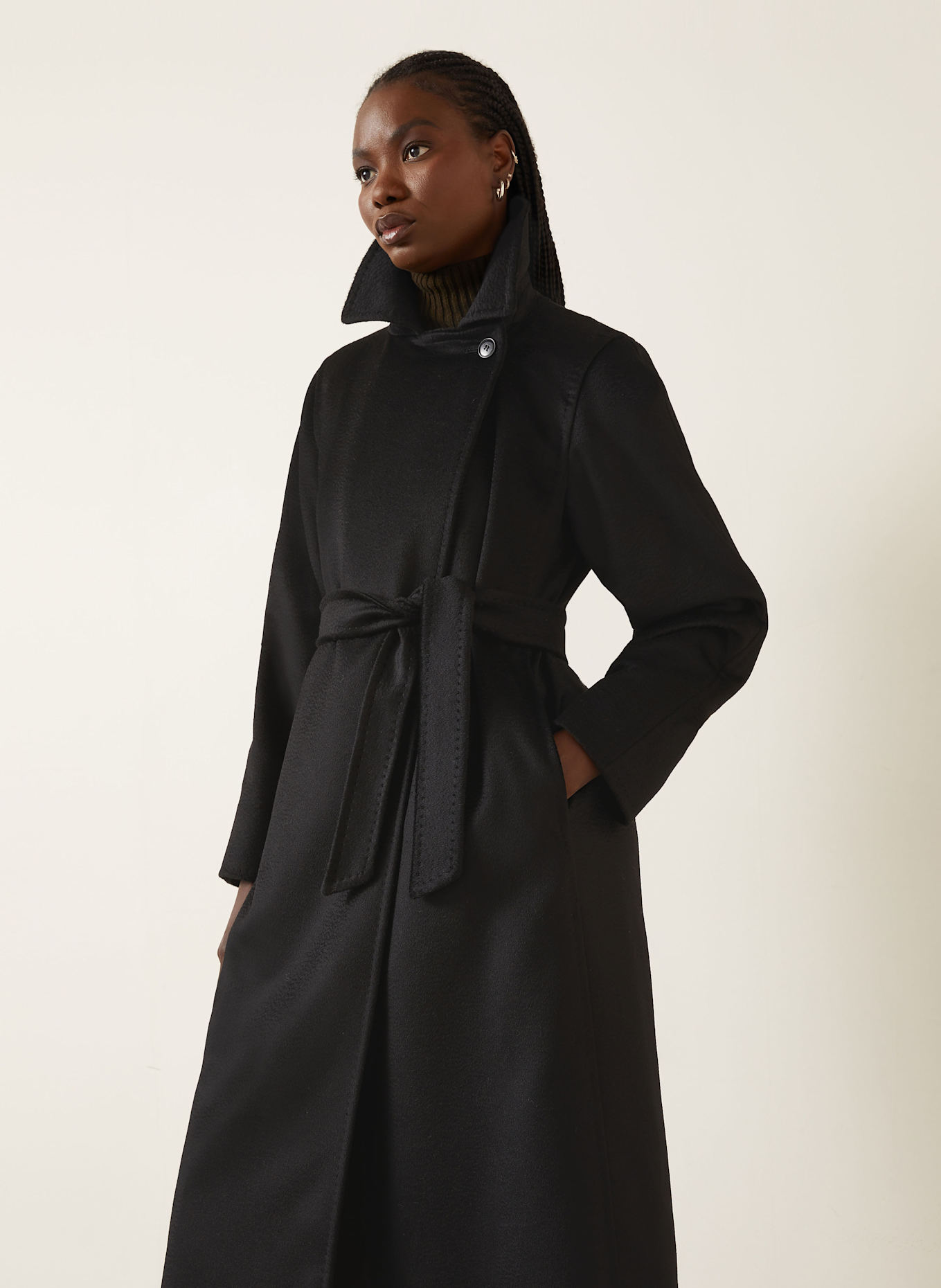 Max Mara Kamelhaar-Mantel MANUELA: SCHWARZ