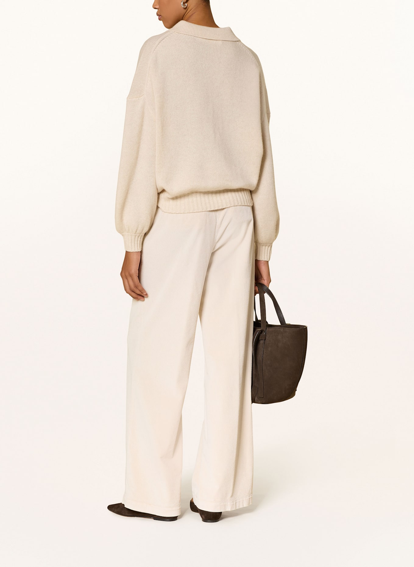 PESERICO Marlenehose aus Cord: CREME