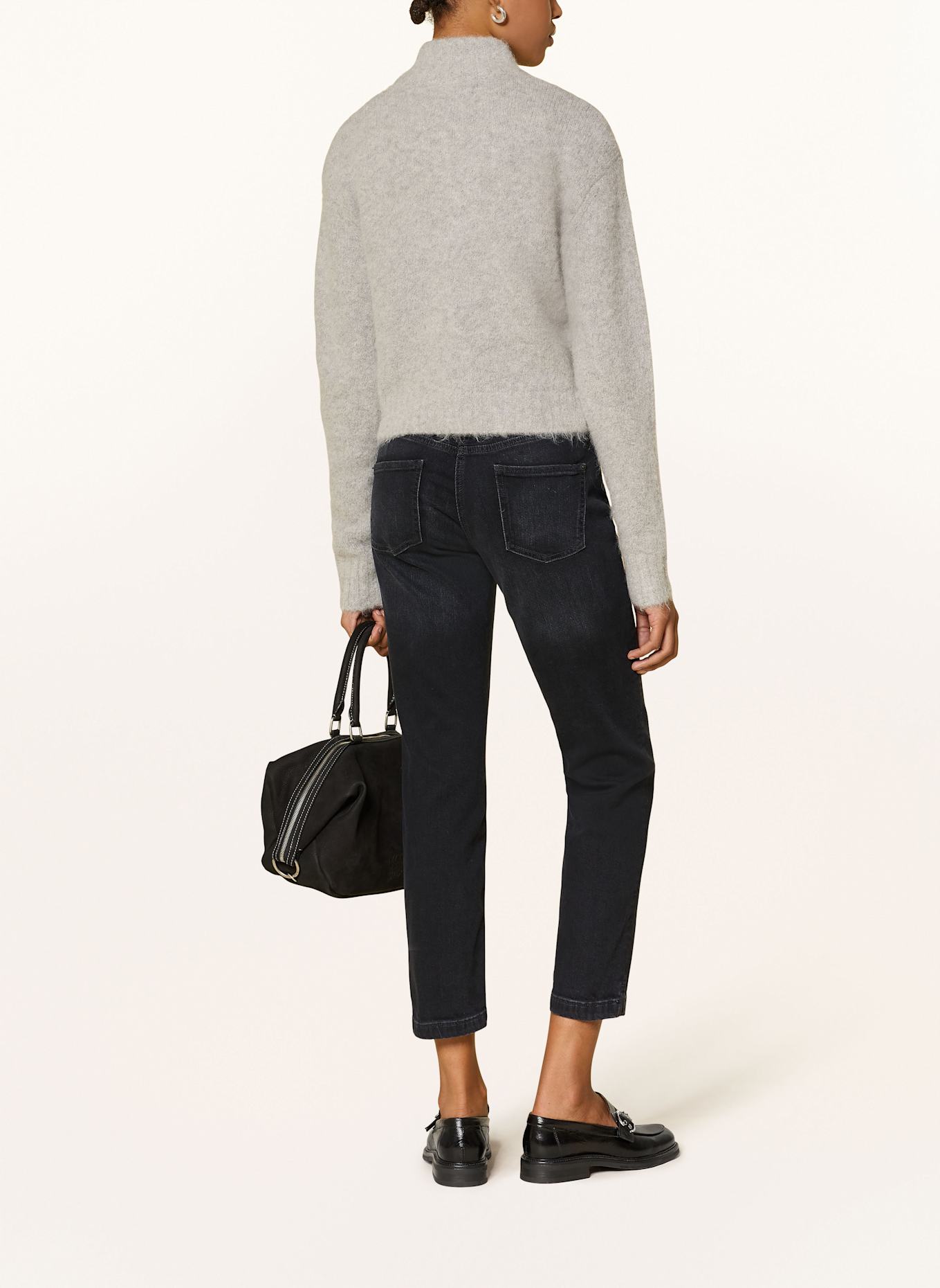 CAMBIO Cropped Jeans PIPER SHORT mit Schmucksteinen: 5112 modern dark