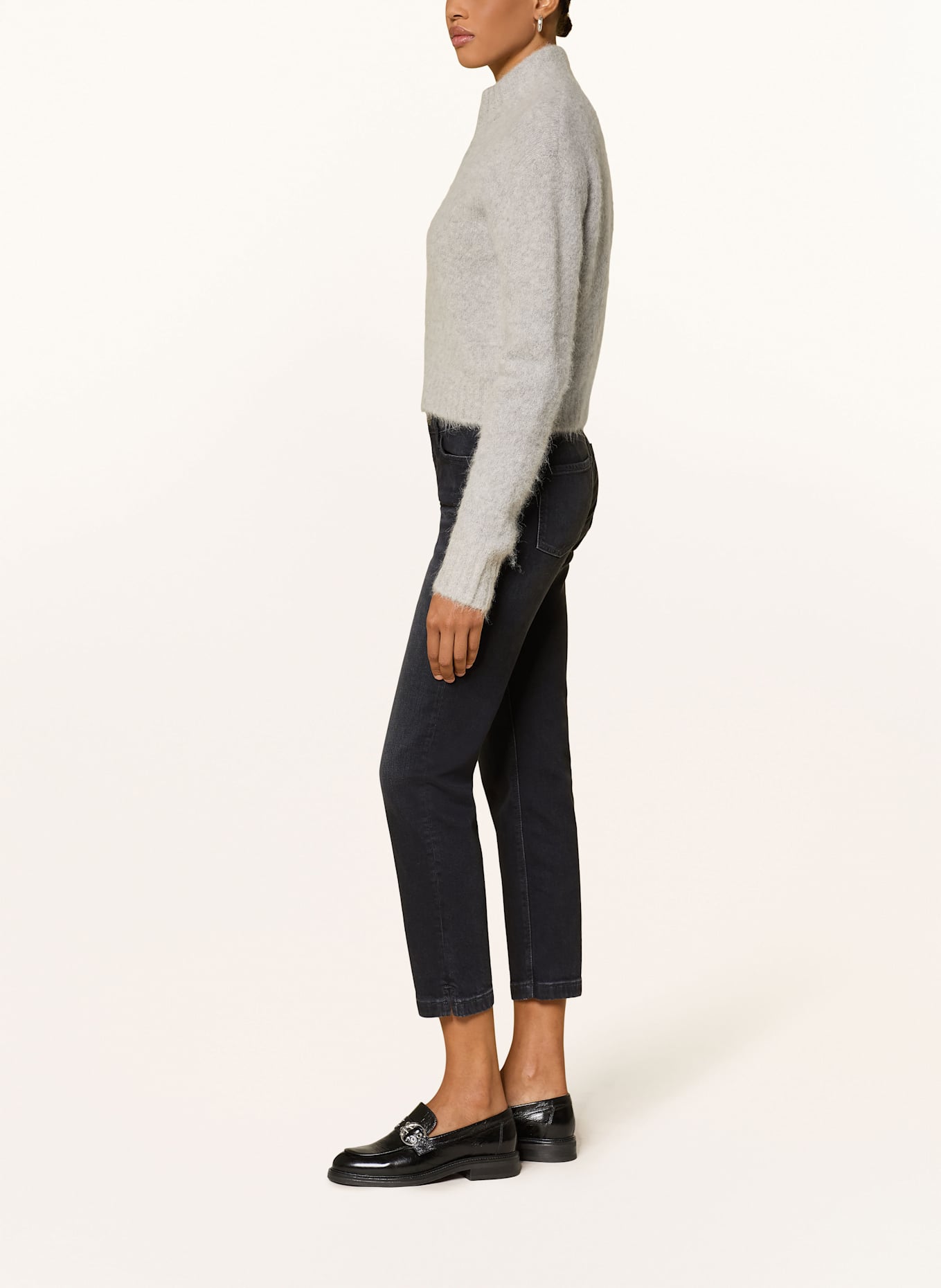 CAMBIO Cropped Jeans PIPER SHORT mit Schmucksteinen: 5112 modern dark