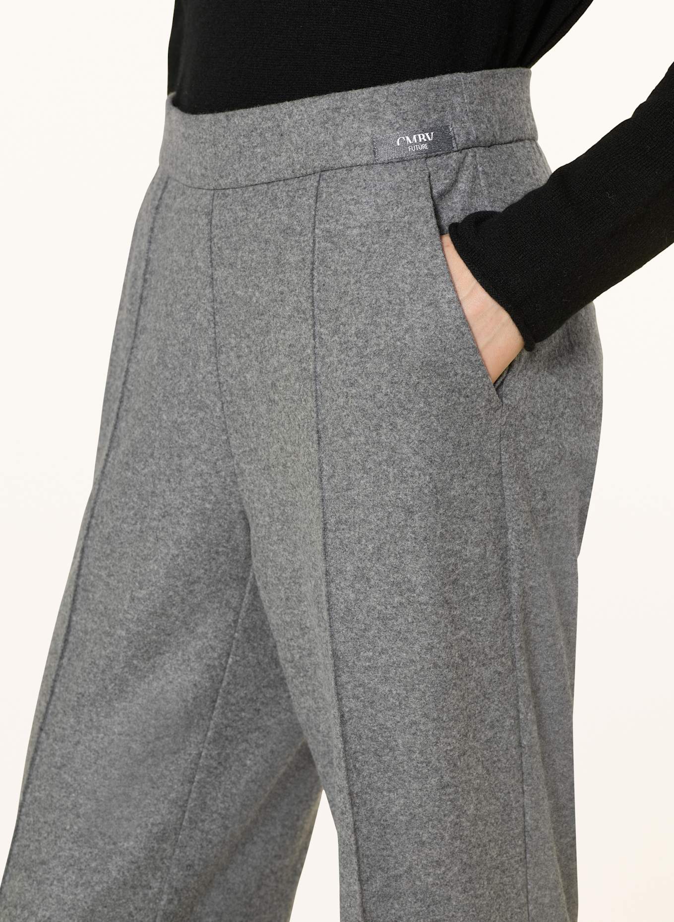 CAMBIO Marlenehose AVA aus Jersey: GRAU