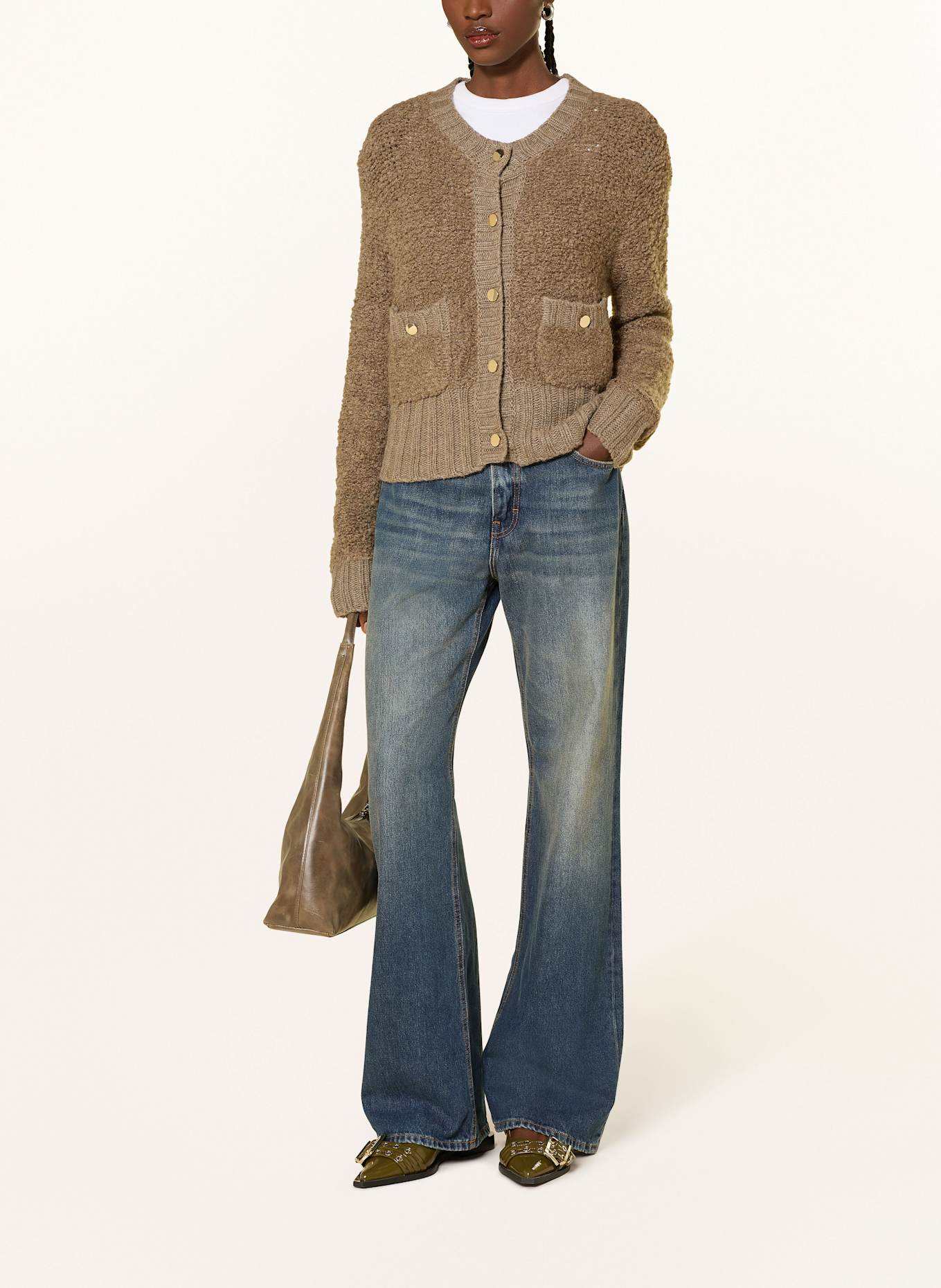 InWear Strickjacke GUOLW aus Bouclé: BRAUN