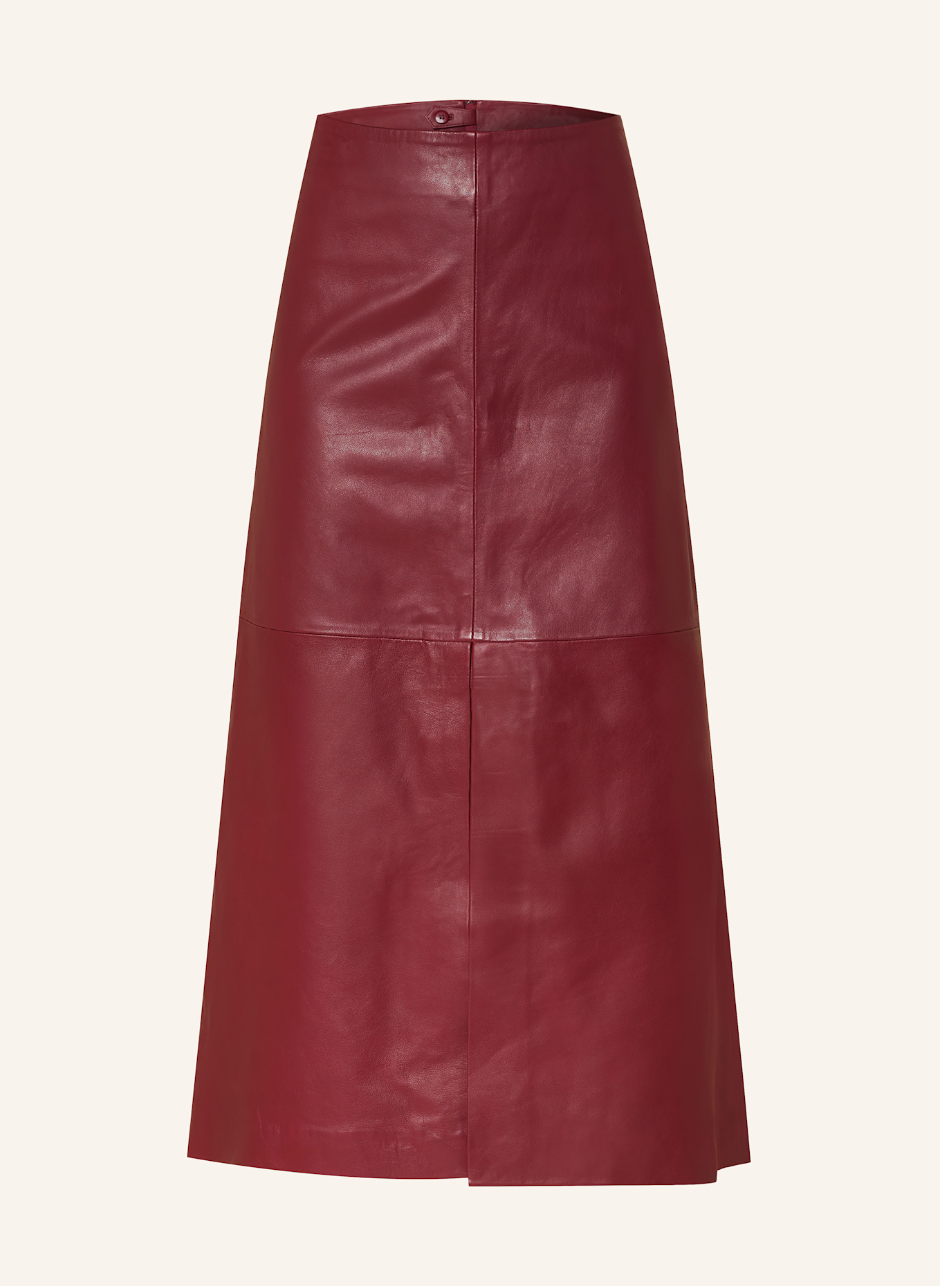 InWear Jupe en cuir BRODIAIW: ROUGE FONCÉ