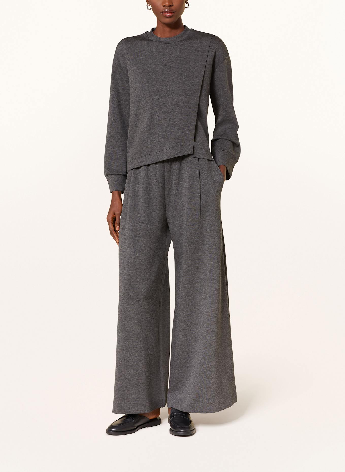 InWear Sweatshirt GIDAIW in Wickeloptik: DUNKELGRAU