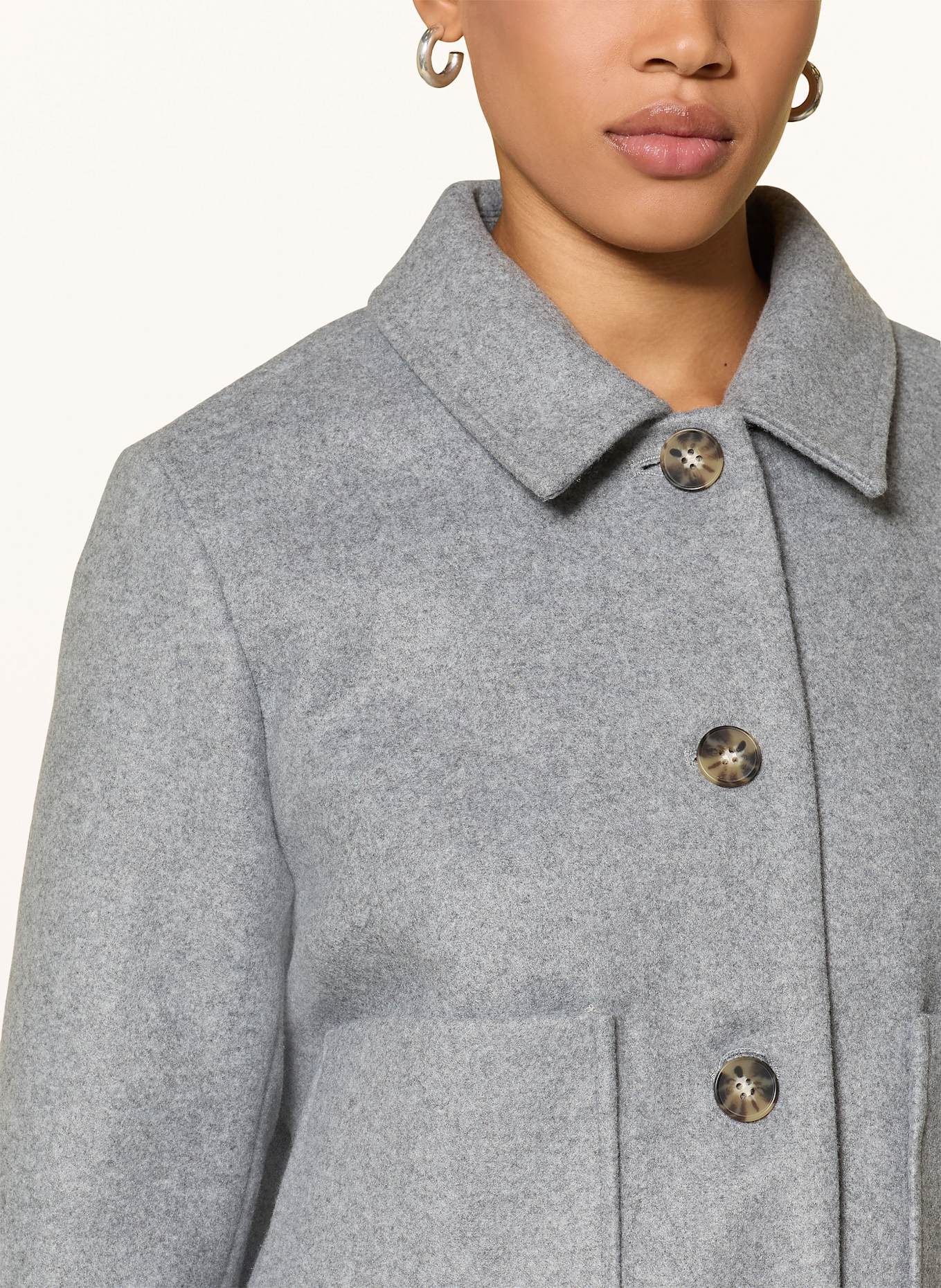 ICHI Kastenjacke IHJANNET: GRAU