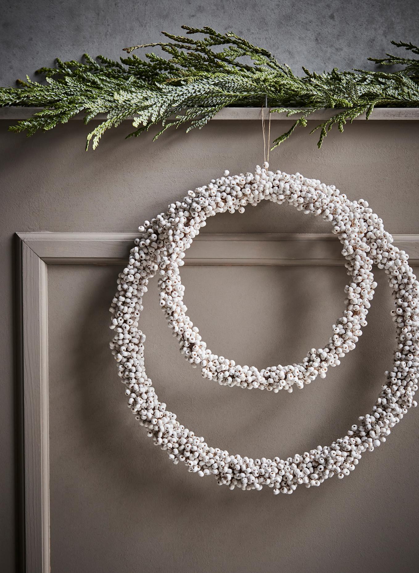 house doctor Kunstkranz HDWINTER: ECRU