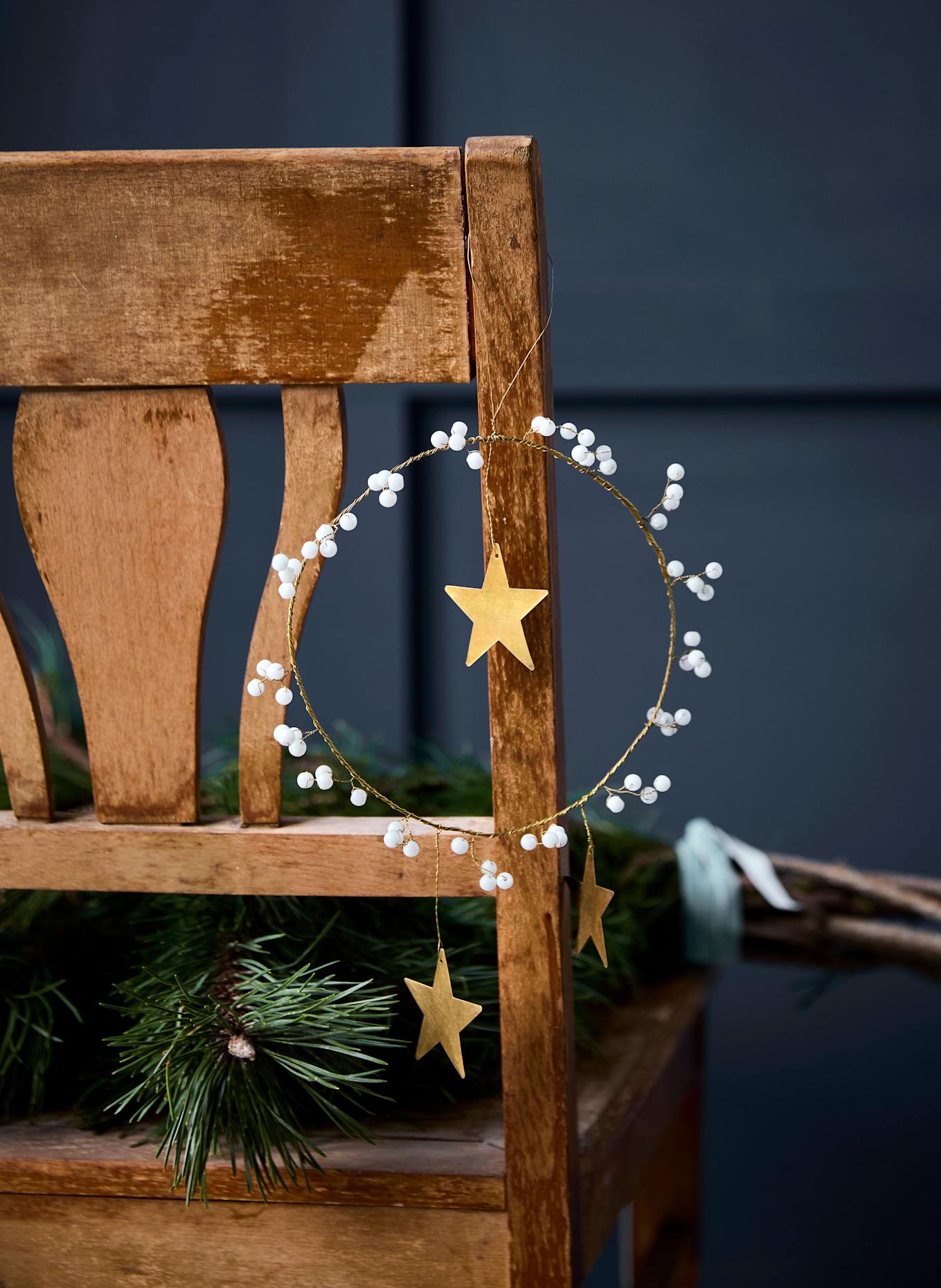 house doctor Dekoanhänger HDSTAR: GOLD / WEISS