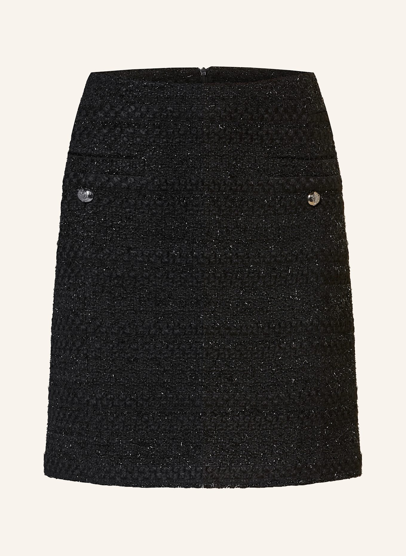 SLY 010 Rock LARISSA mit Glitzergarn: SCHWARZ