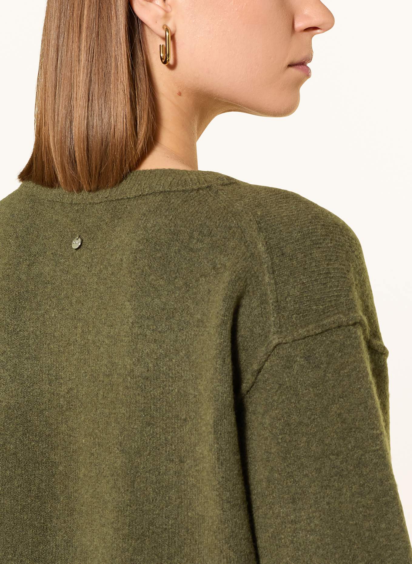 oui Pullover mit 3/4-Arm: OLIV