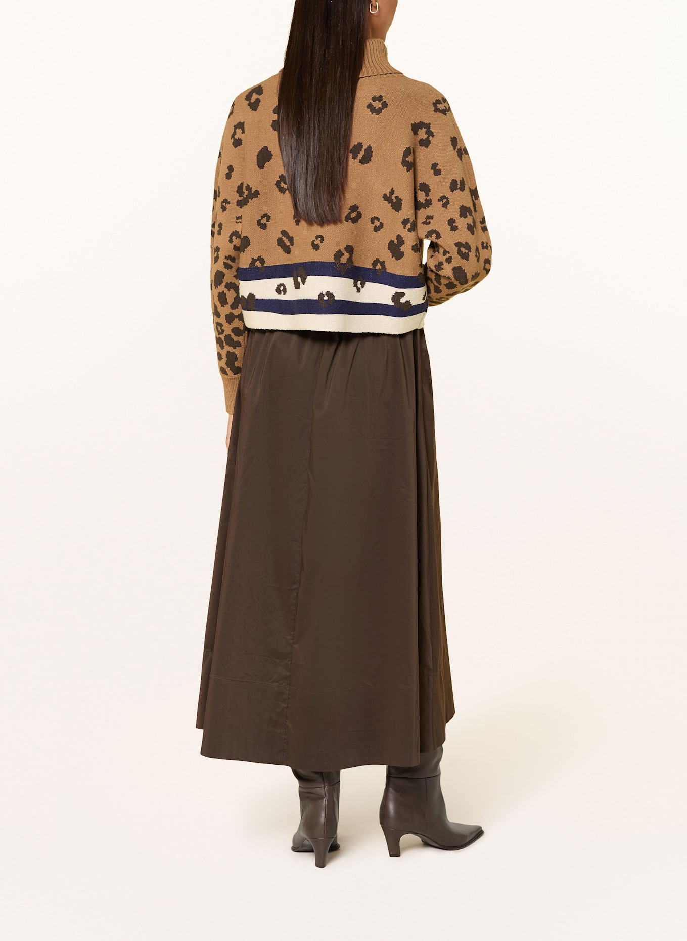 oui Pullover: CAMEL / DUNKELBRAUN / DUNKELBLAU