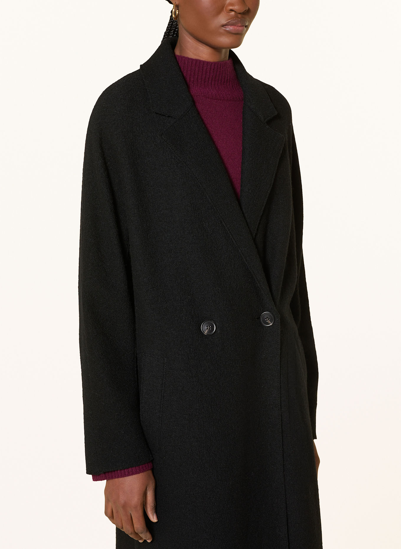 oui Wollmantel: SCHWARZ