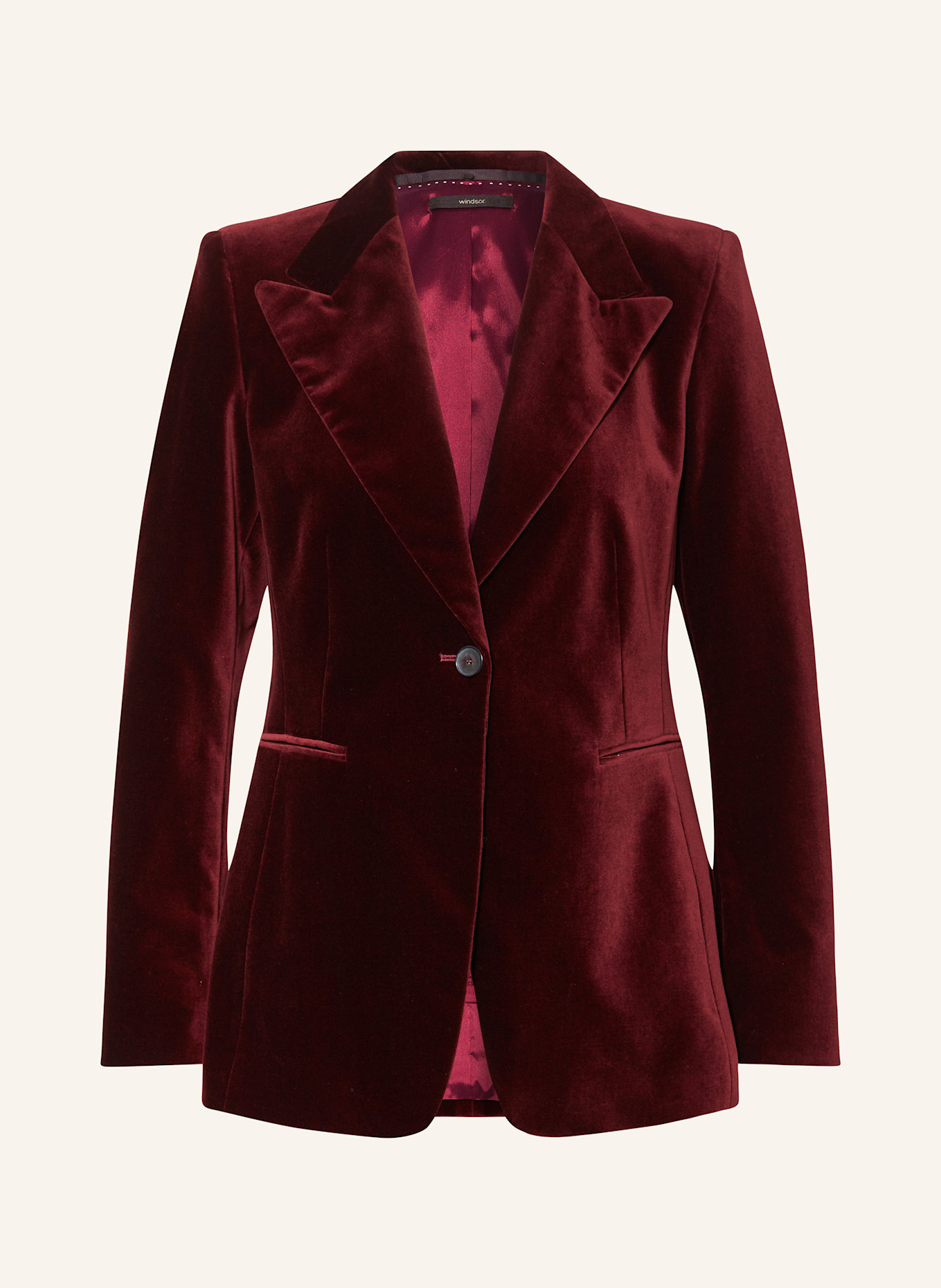 windsor. Samtblazer: DUNKELROT