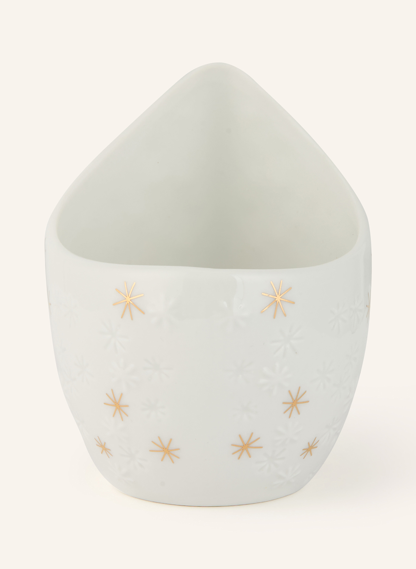RÄDER Teelichthalter STERNE: WEISS / GOLD