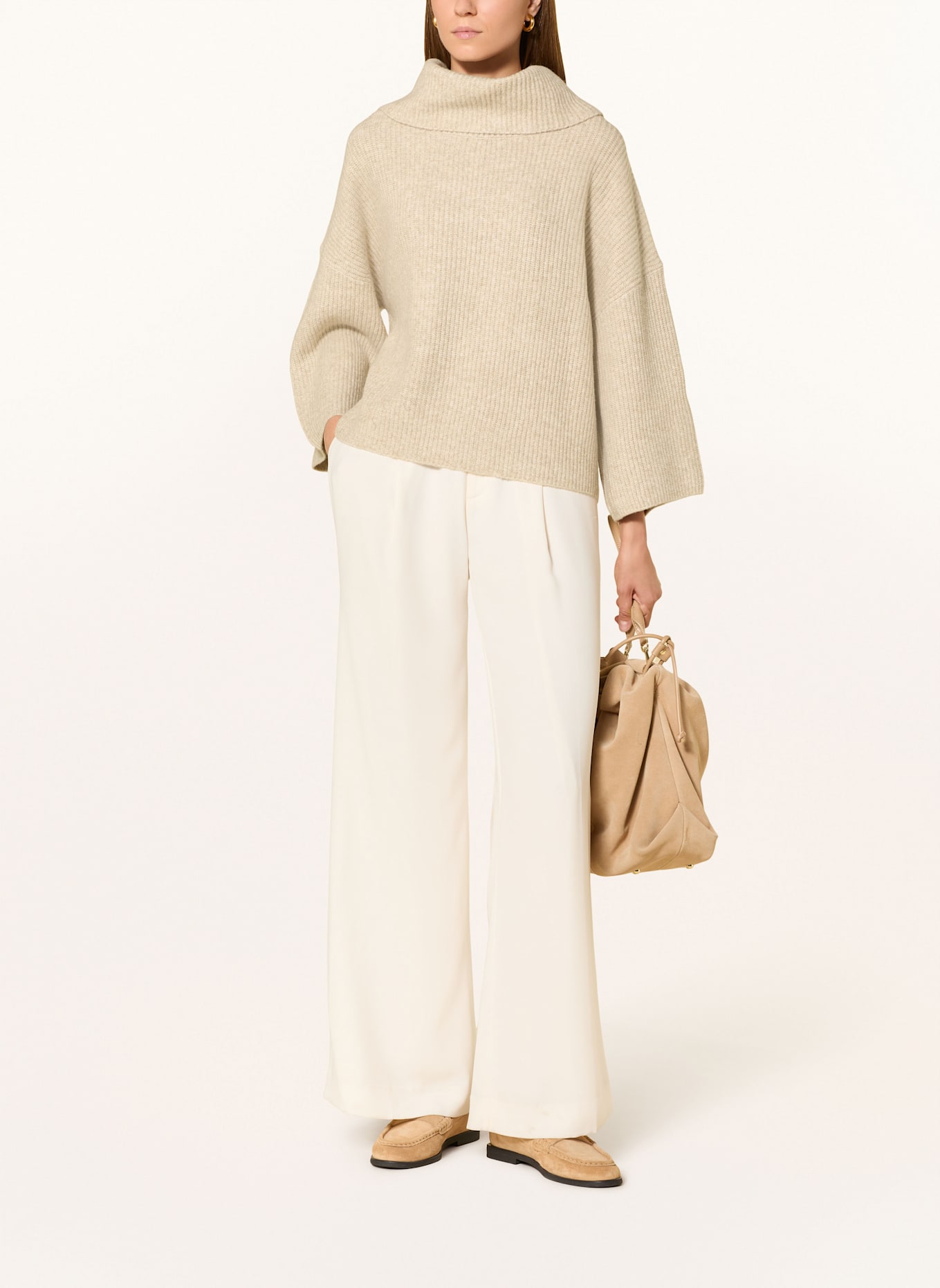 comma Rollkragenpullover: BEIGE