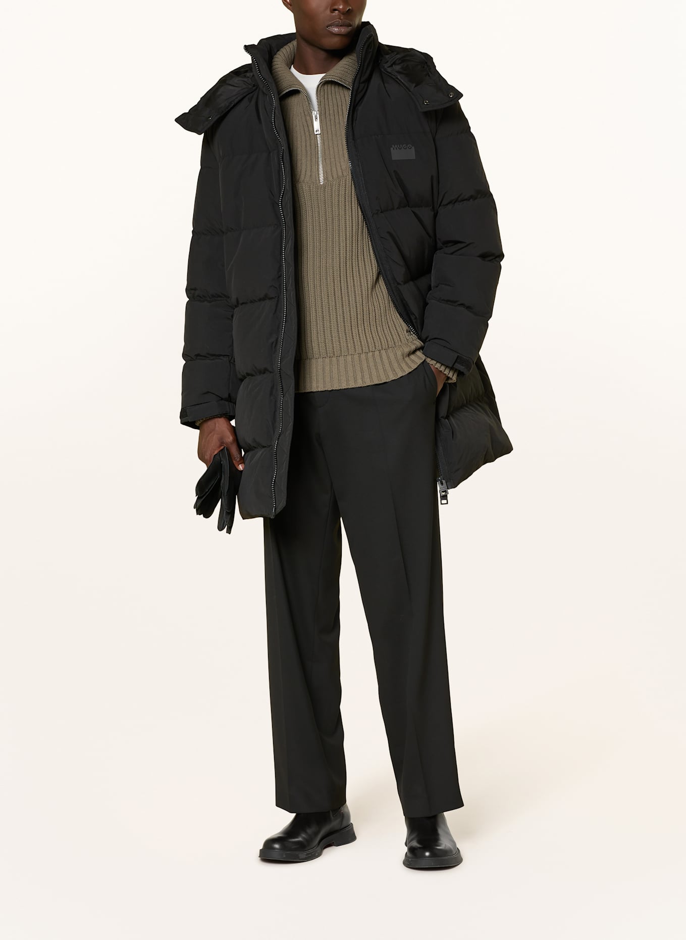 HUGO Daunenparka MAGNUSO: SCHWARZ