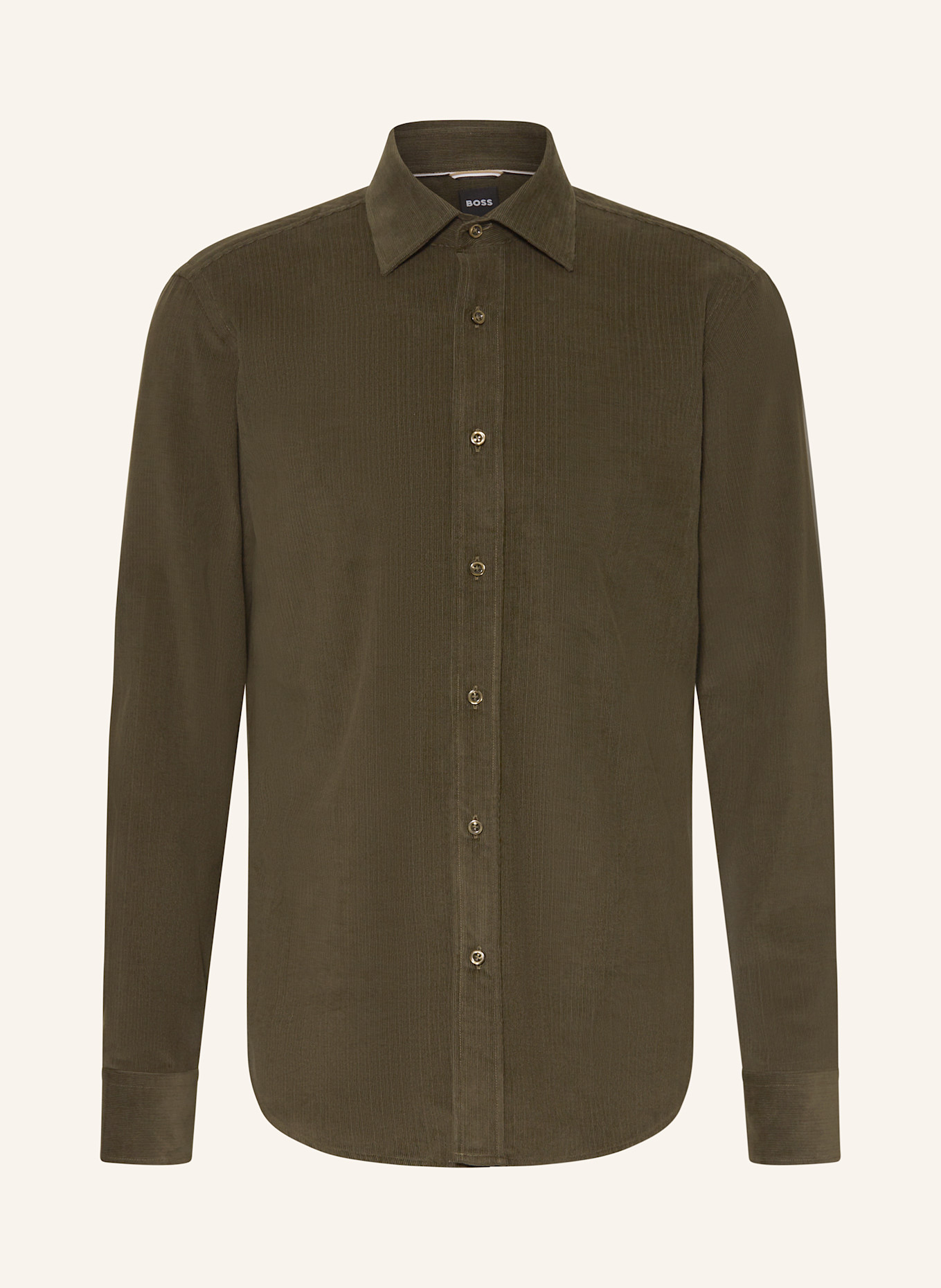 BOSS Cordhemd C-JOE Regular Fit: DUNKELGRÜN