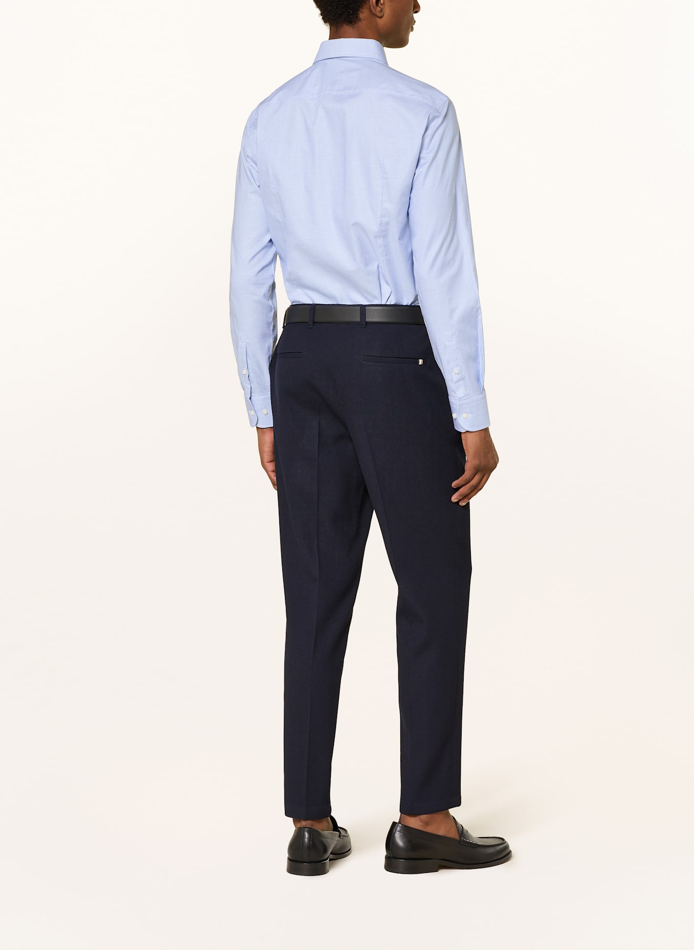 BOSS Hemd HANK SPREAD Slim Fit: HELLBLAU / WEISS
