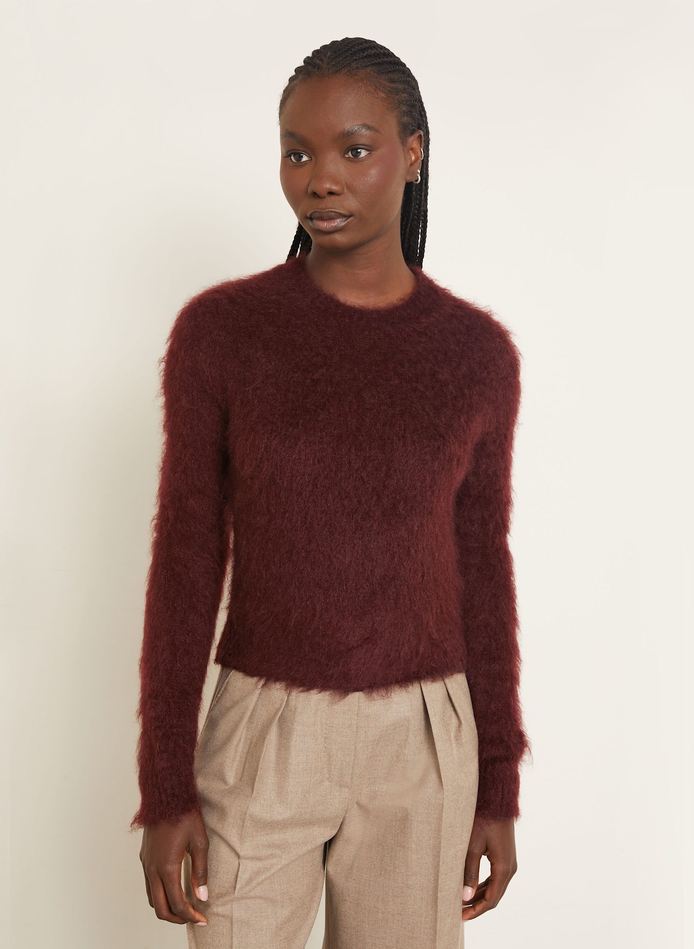 Max Mara Pullover ADATTI1234 mit Mohair: DUNKELROT