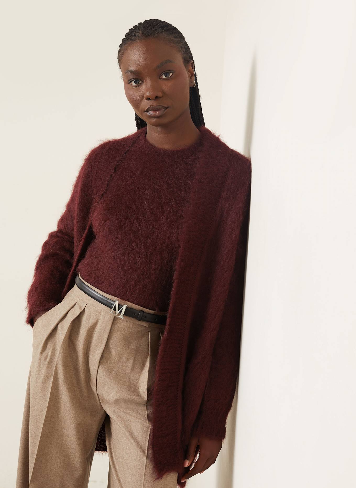 Max Mara Pullover ADATTI1234 mit Mohair: DUNKELROT