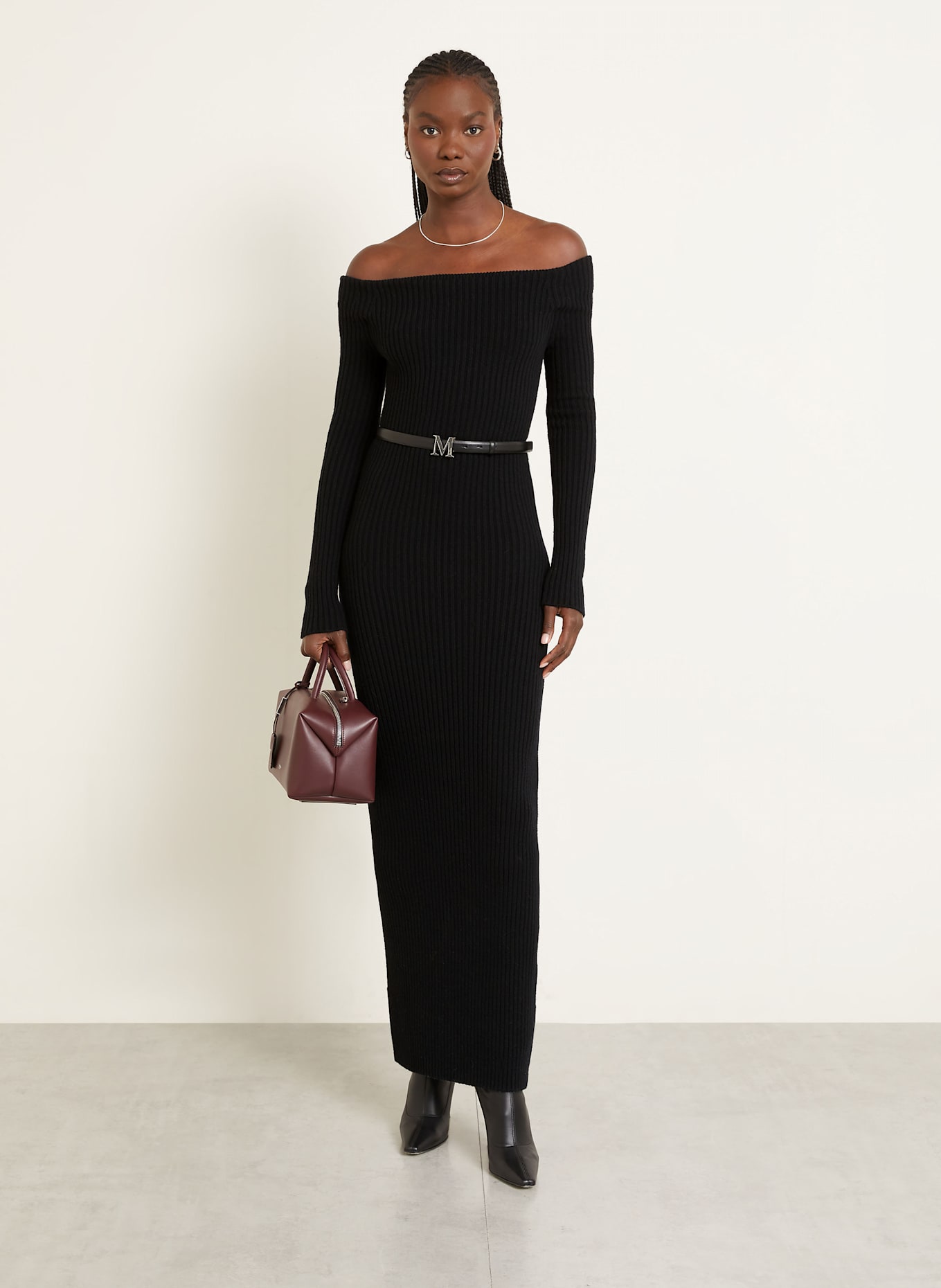 Max Mara Strickkleid ARNES: SCHWARZ