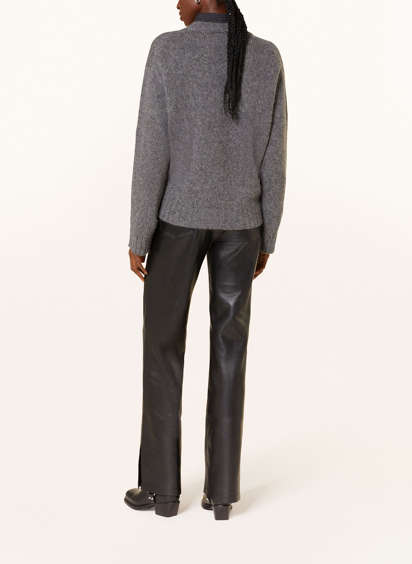 MRS & HUGS Pullover aus Alpaka: GRAU