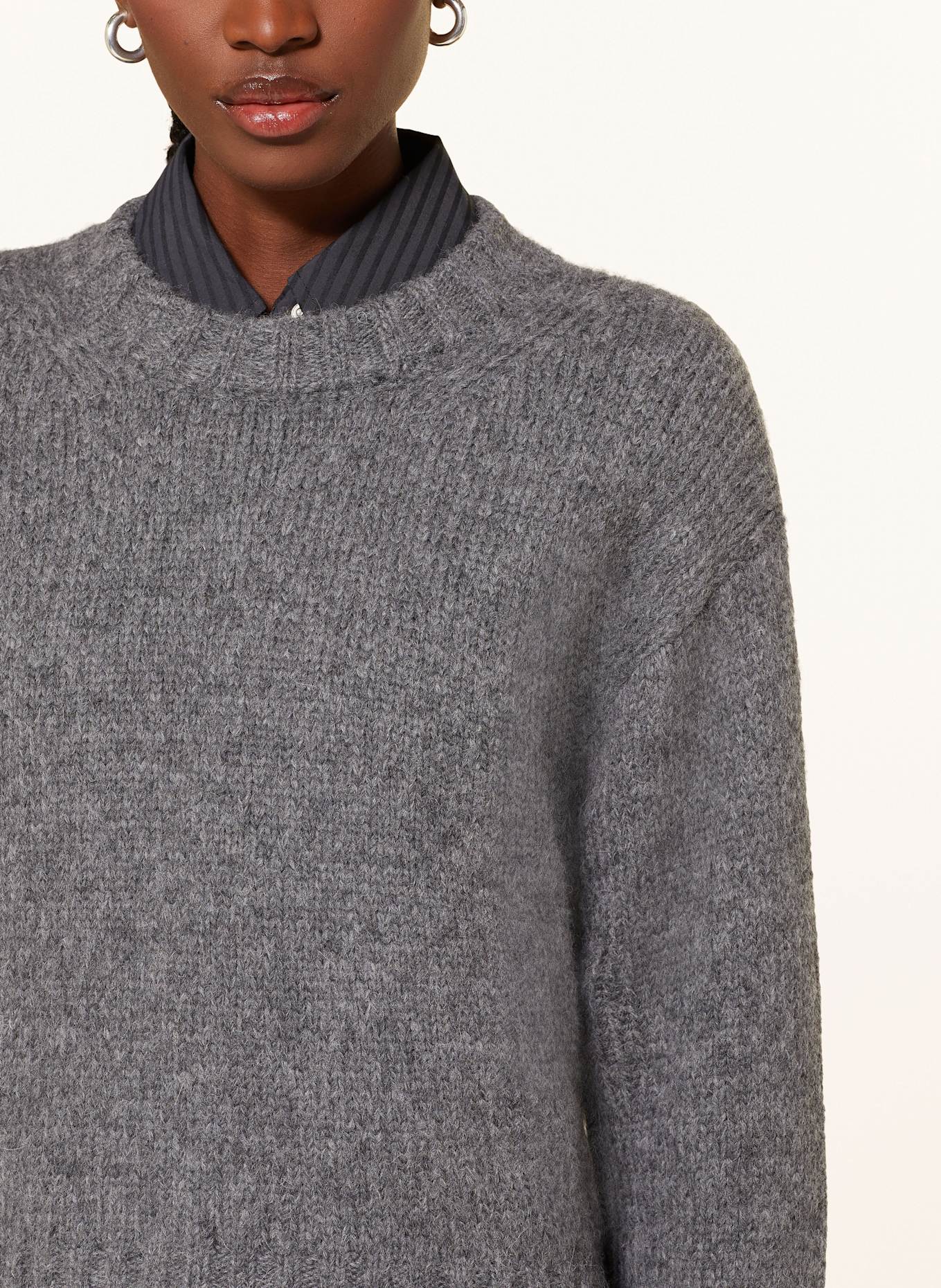 MRS & HUGS Pullover aus Alpaka: GRAU