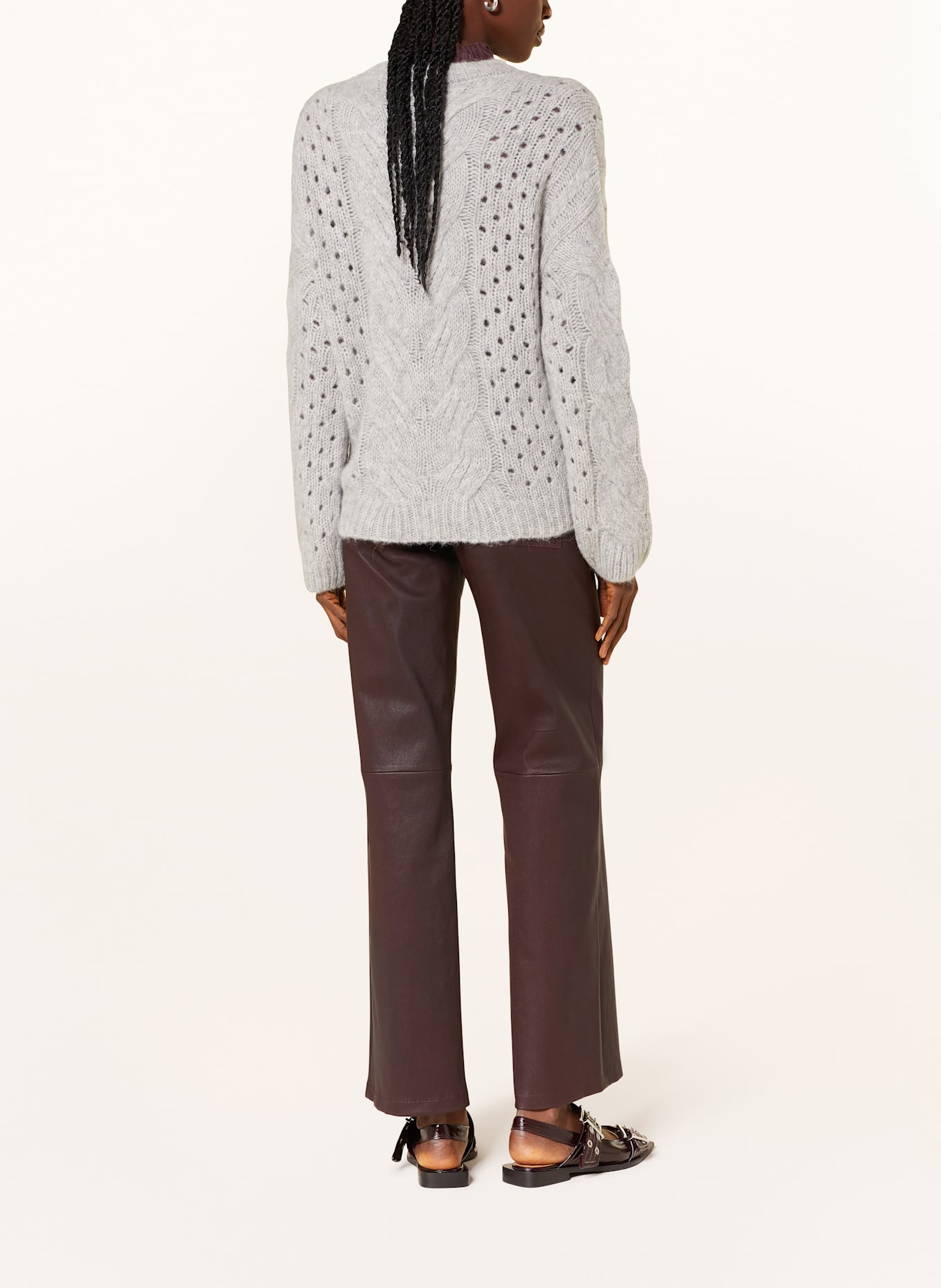 MRS & HUGS Pullover mit Alpaka: GRAU