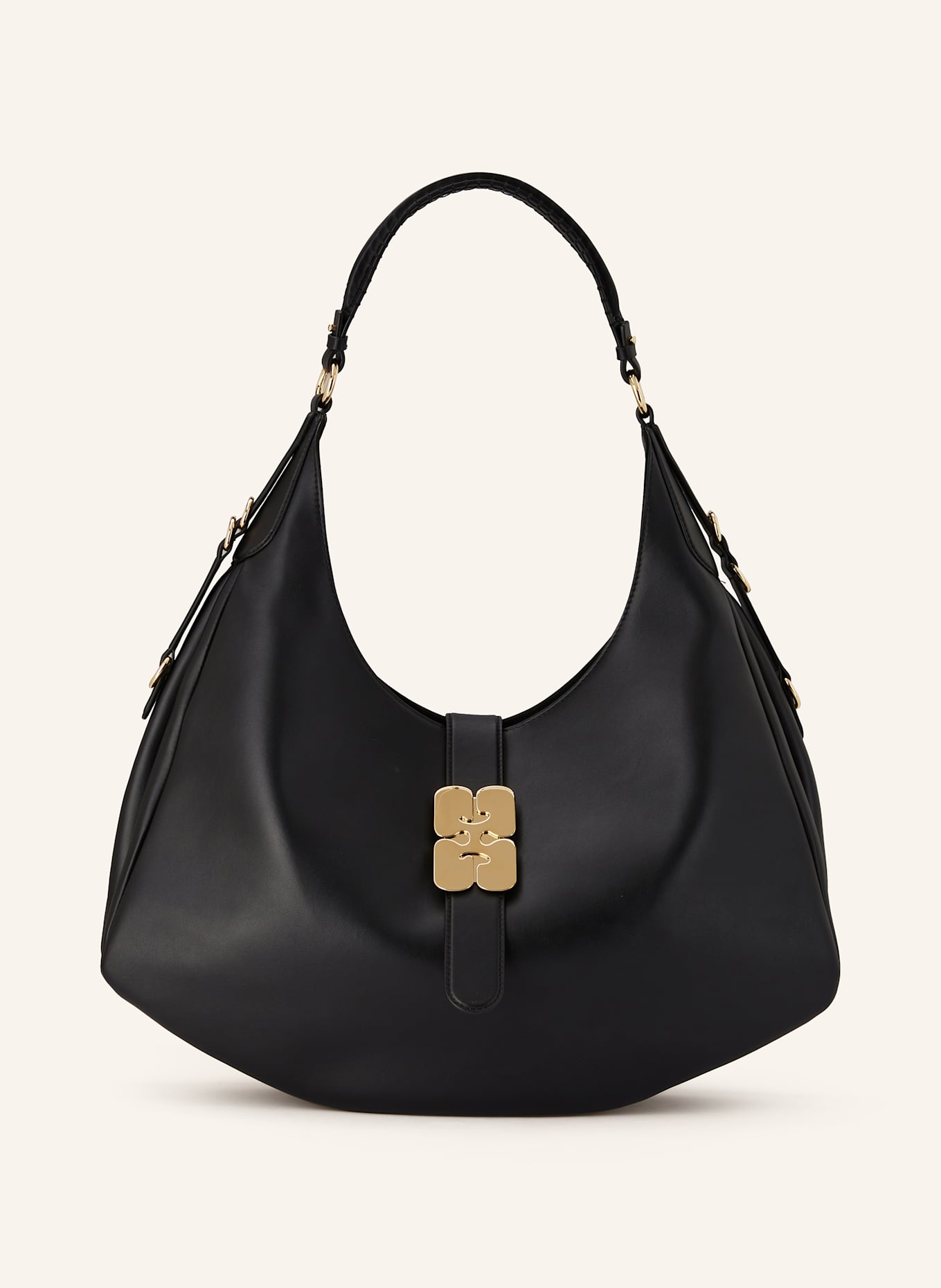 GANNI Schultertasche mit Pouch: SCHWARZ