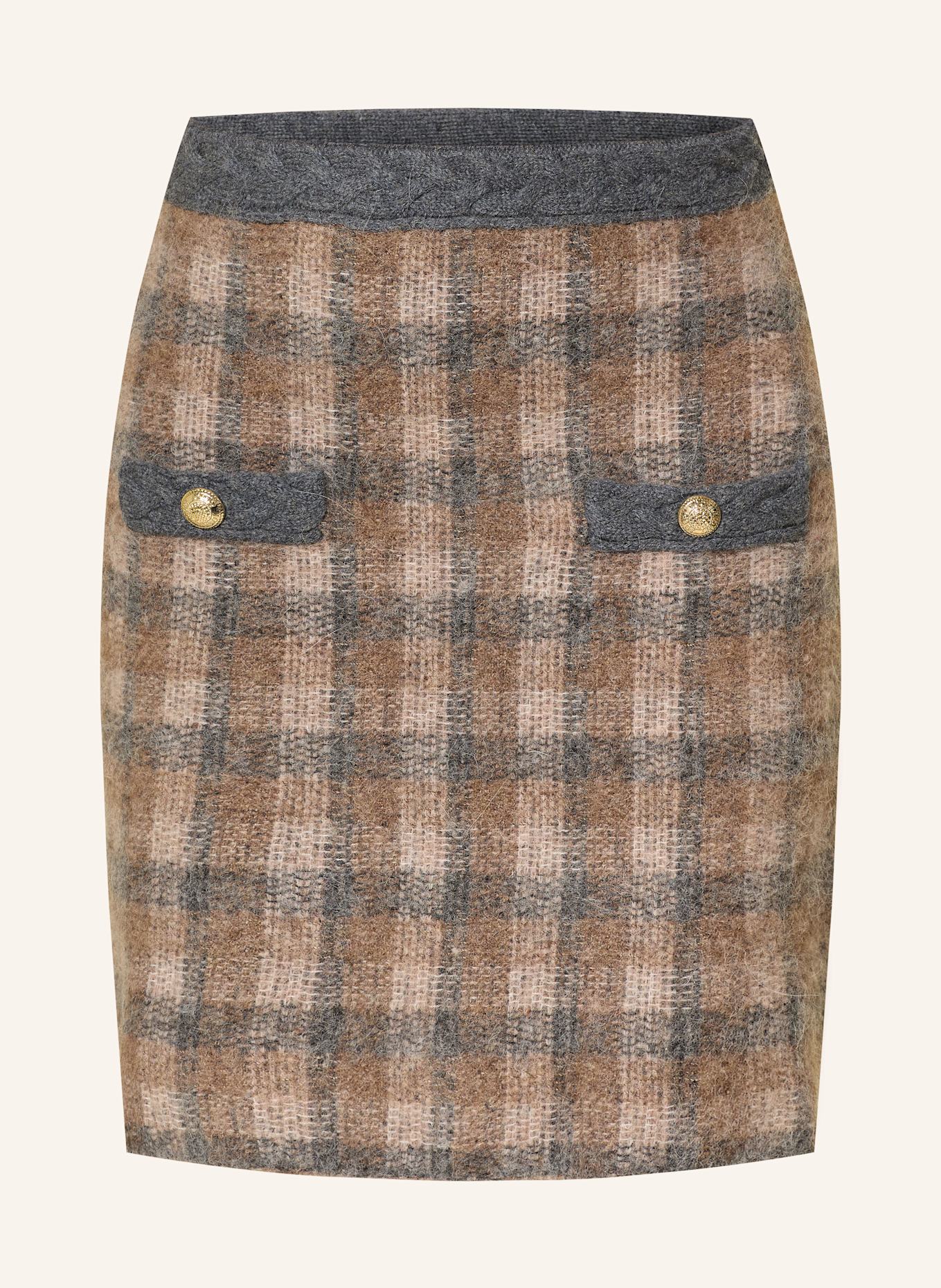 JOOP! Strickrock KANDA mit Alpaka: BRAUN / HELLBRAUN / GRAU