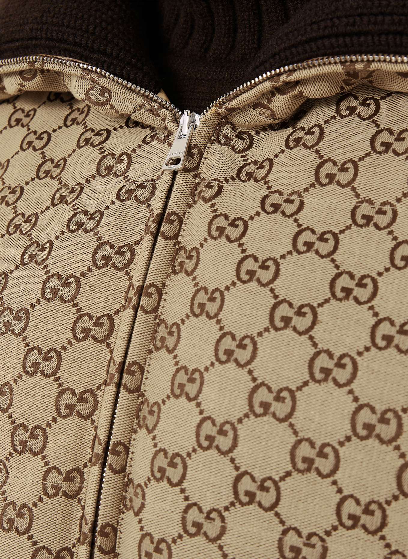 GUCCI Steppjacke: CAMEL / DUNKELBRAUN