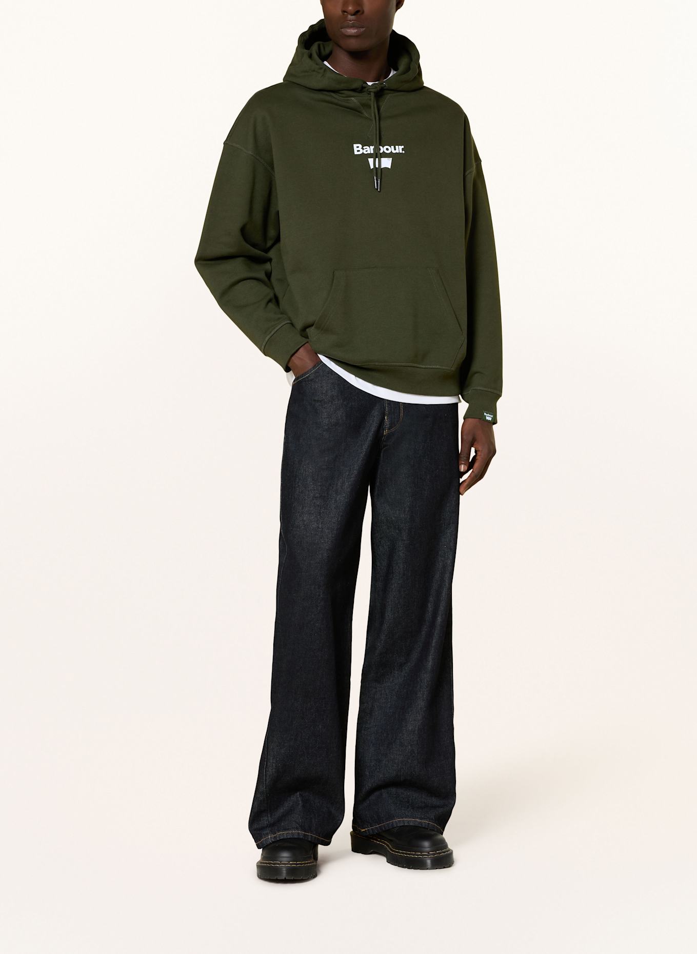 Barbour Hoodie: DUNKELGRÜN