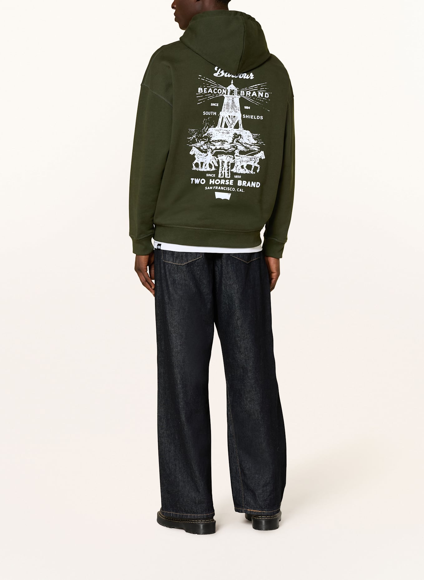 Barbour Hoodie: DUNKELGRÜN