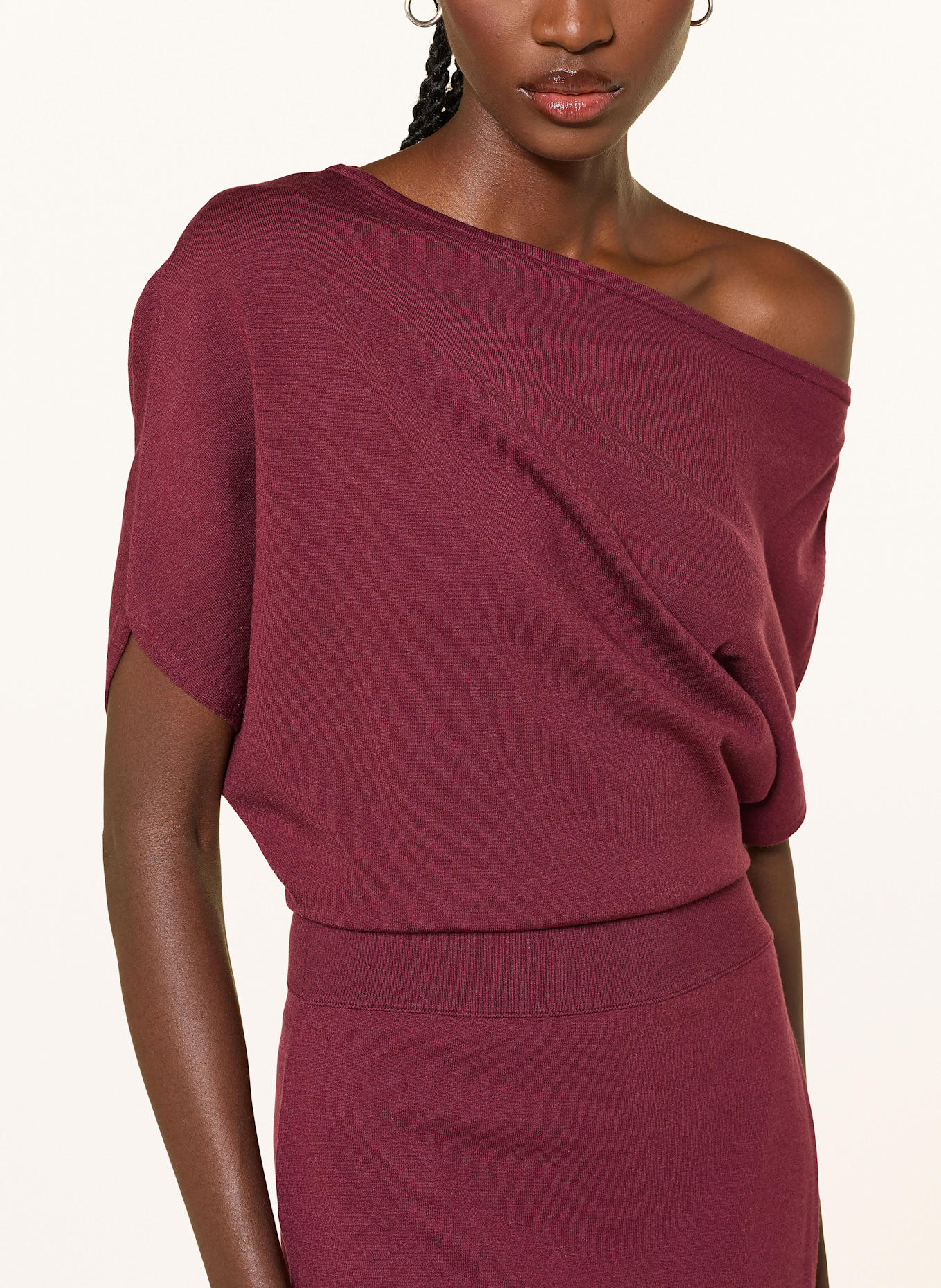 SIMKHAI Strickkleid SHANIA: DUNKELROT