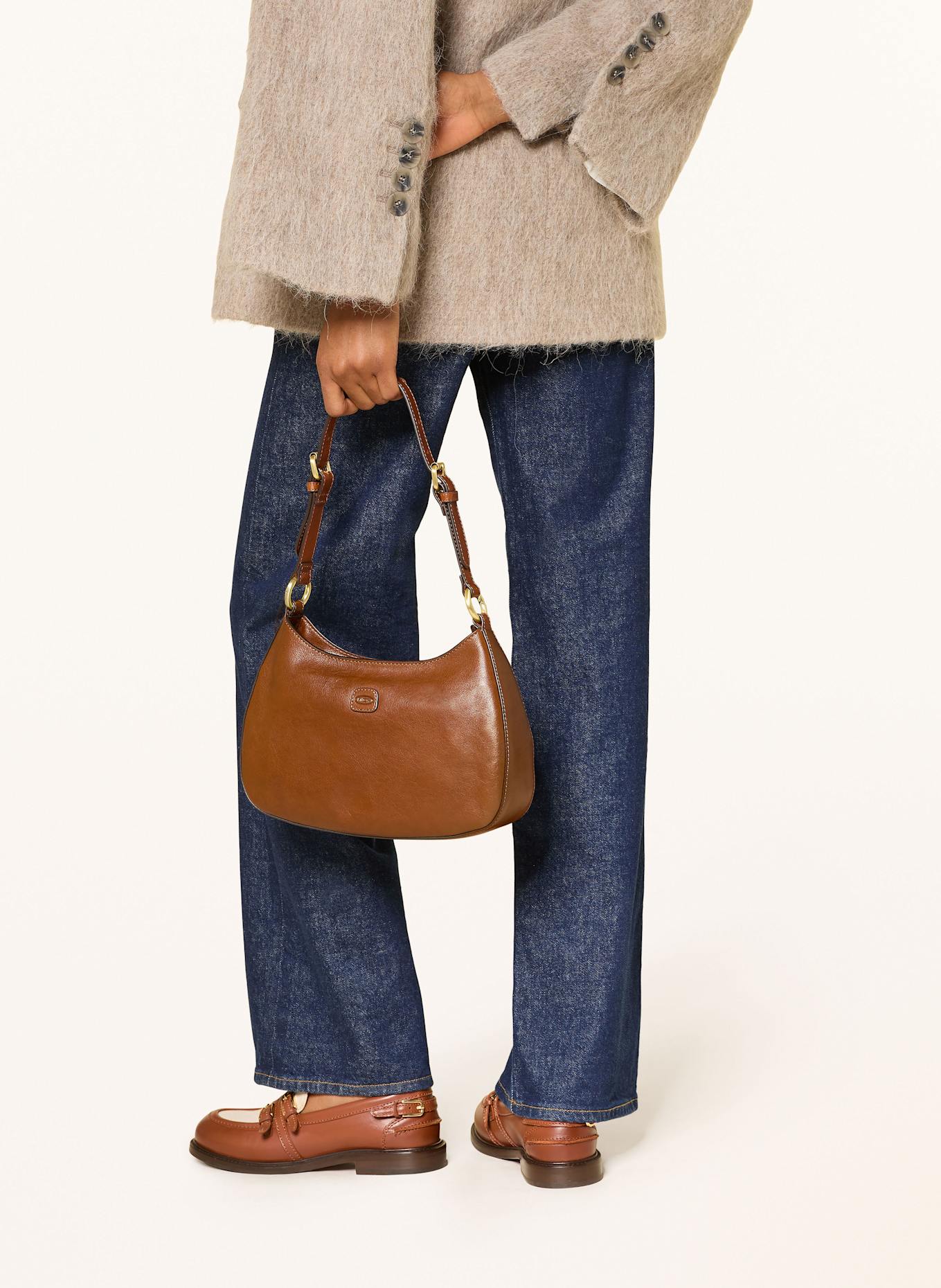 BRIC'S Schultertasche VOLTERRA: BRAUN