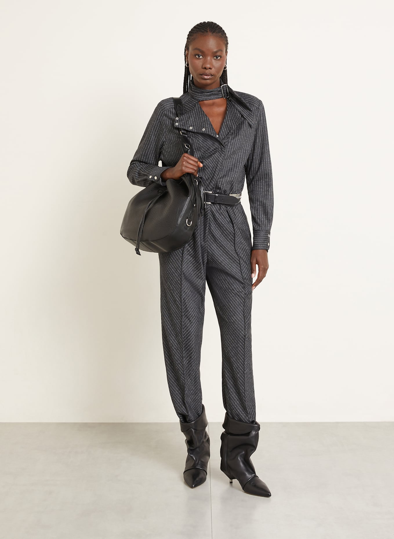 ISABEL MARANT Beuteltasche BOLTON mit Pouch: SCHWARZ