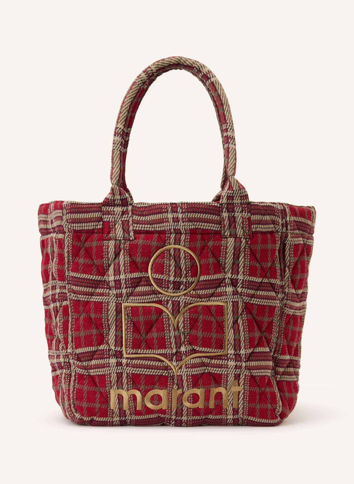 ISABEL MARANT Torba shopper: CZERWONY / BEŻOWY / OLIWKOWY