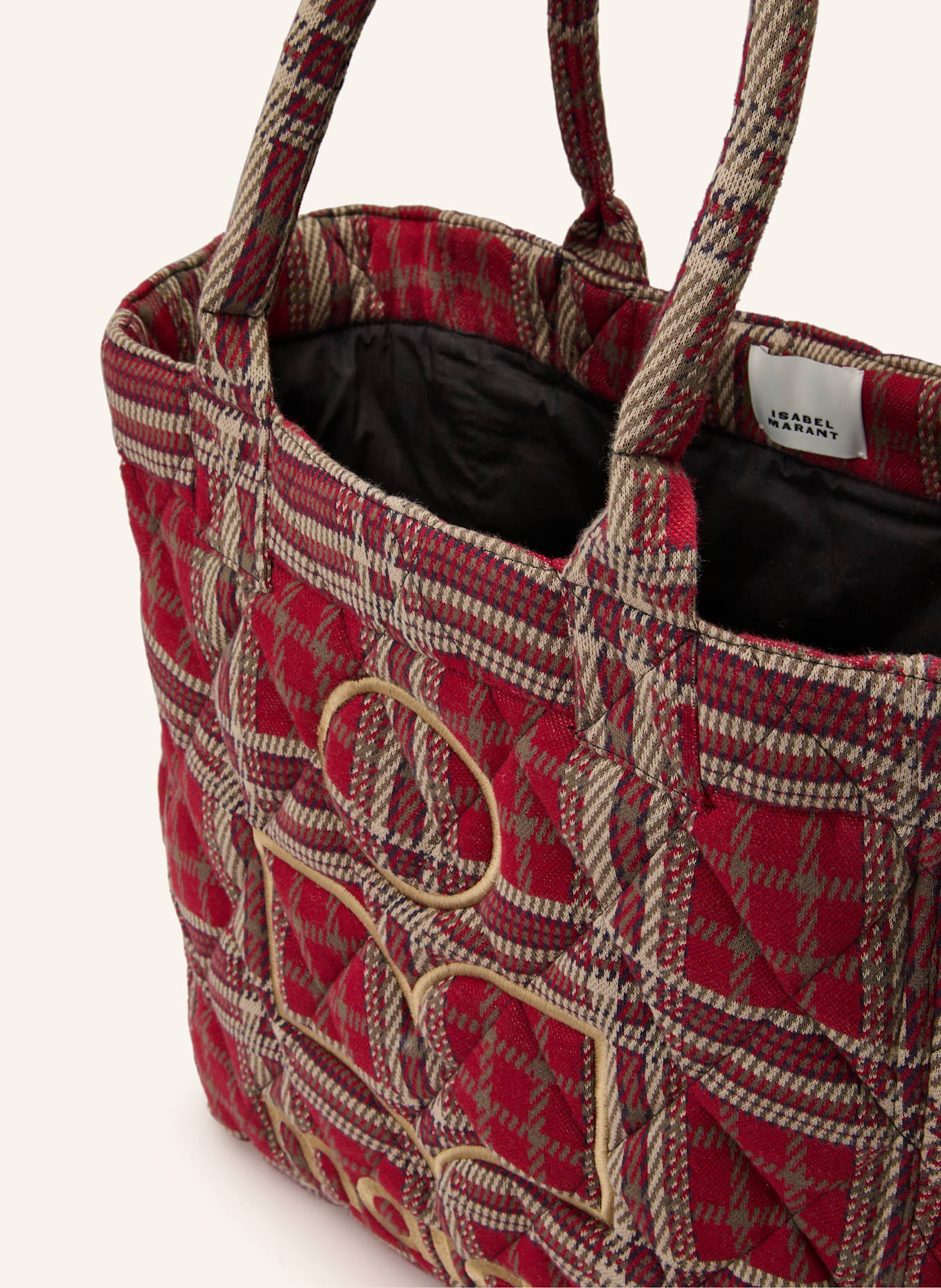 ISABEL MARANT Torba shopper: CZERWONY / BEŻOWY / OLIWKOWY