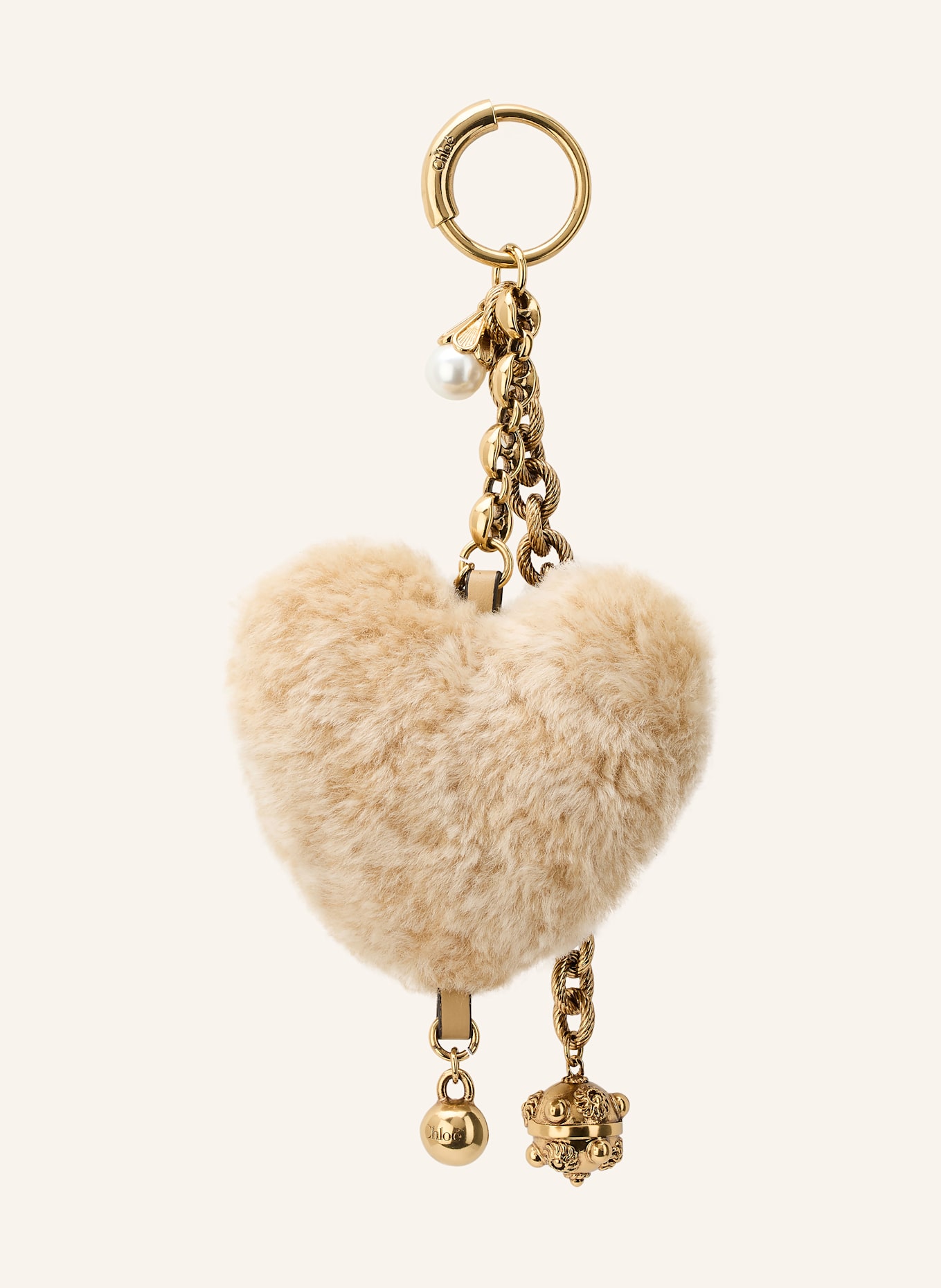 Chloé Taschenanhänger: CREME