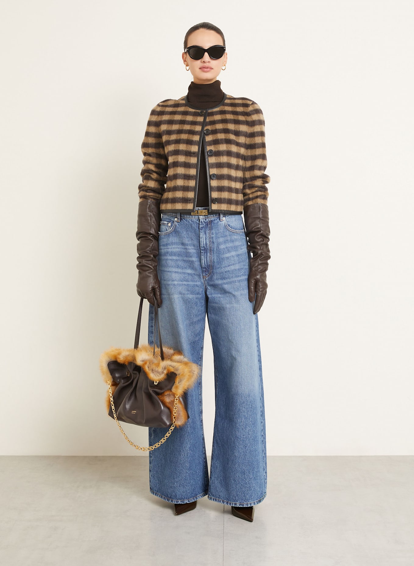 FERRAGAMO Handtasche: DUNKELBRAUN